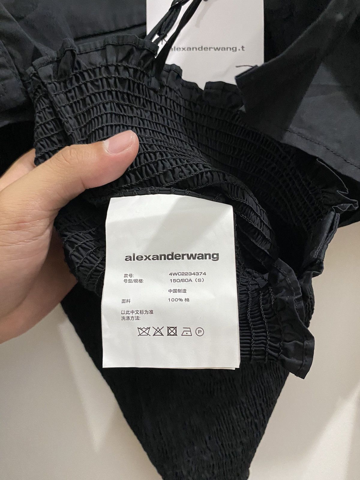 Alexander Wang ALEXANDER WANG LAYERED SMOCKED CAMI IN COMPACT COTTON CROP Size S / US 4 / IT 40 - 6 Thumbnail