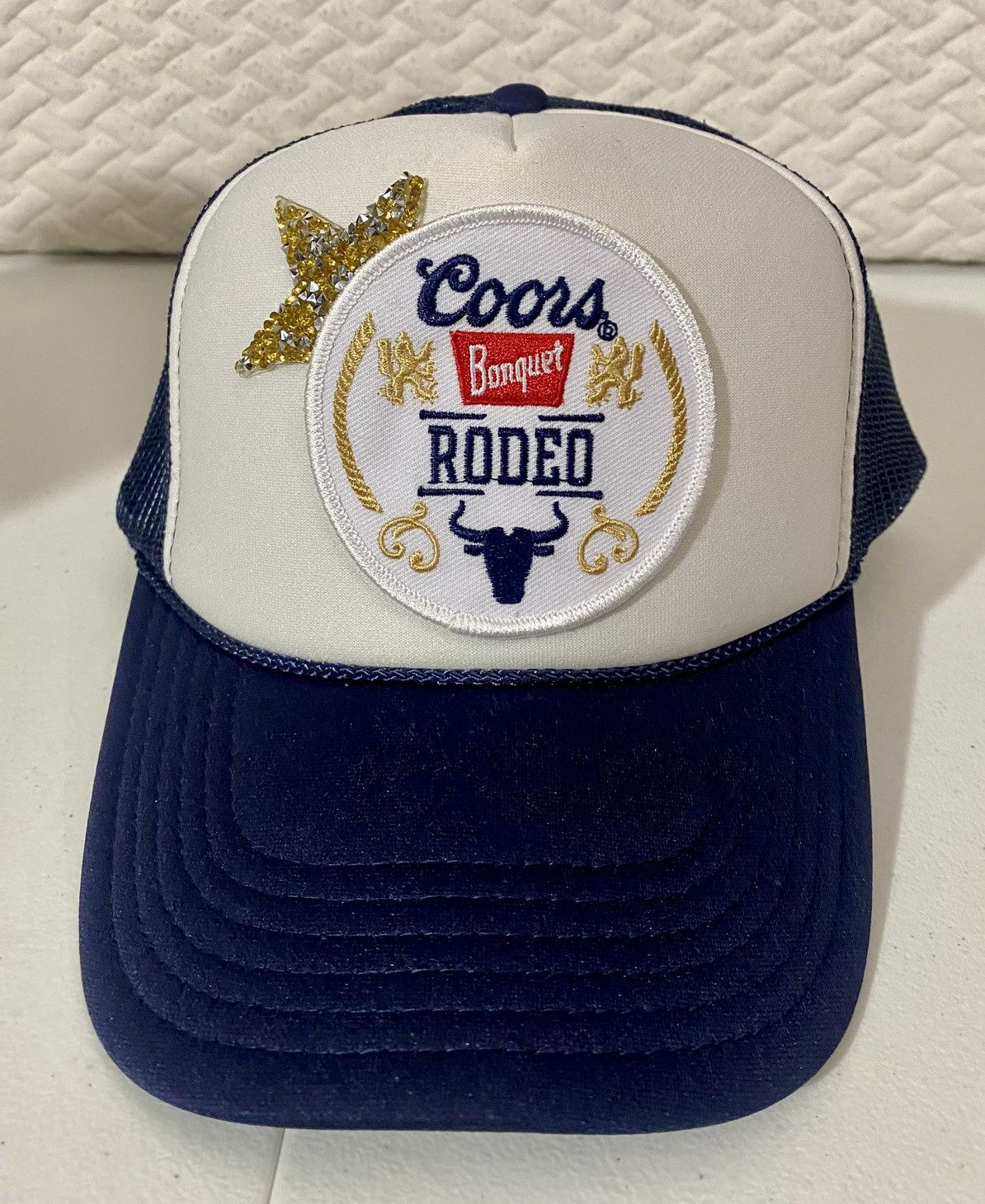 Otto Coors Lone Rhinestone Star Rodeo Trucker Cap Snapback OS LN Size ONE SIZE - 8 Thumbnail