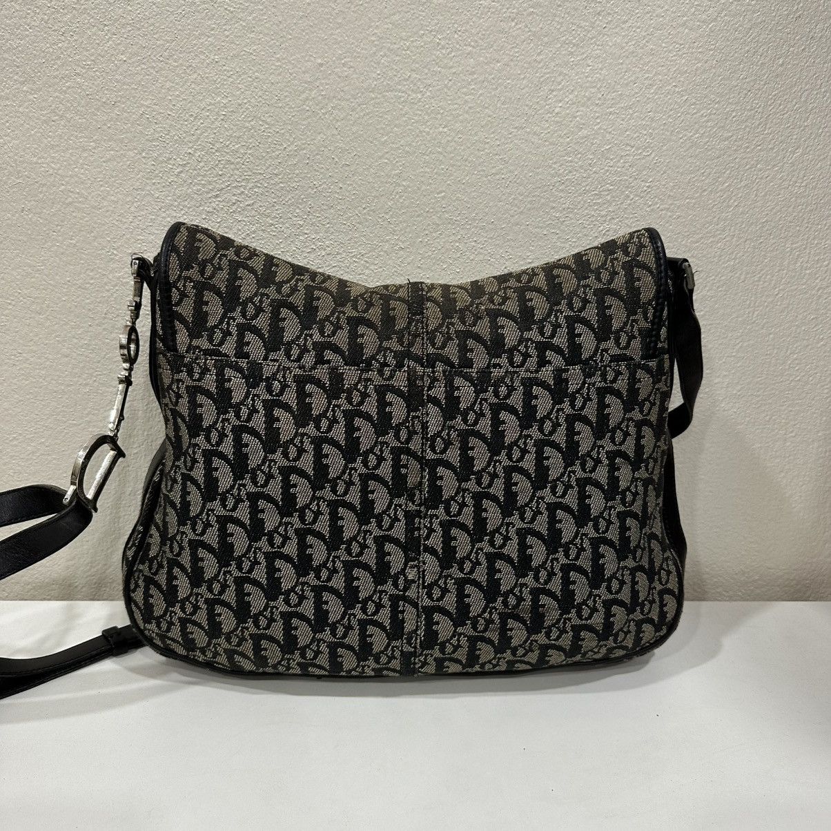 Dior CHRISTIAN DIOR OBLIQUE CANVAS MESSENGER CD BIG LOGO BAG Size ONE SIZE - 3 Thumbnail