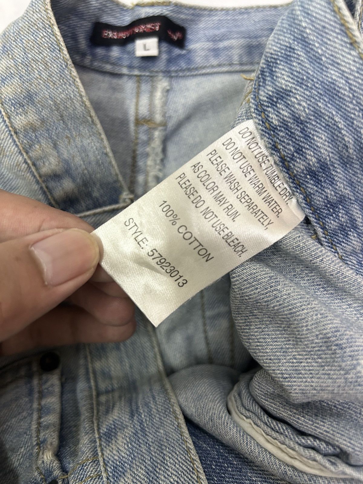 Japanese Brand × Vintage 💥Vintage Japanese Denim Exhibitionist Distressed Punk Jeans Size US 32 / EU 48 - 18 Thumbnail