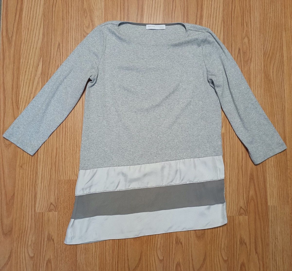 Fabiana Filippi Fabiana Filippi Grey Cotton Silk Blouse Shirt Size M Size M / US 6-8 / IT 42-44 - 8 Thumbnail