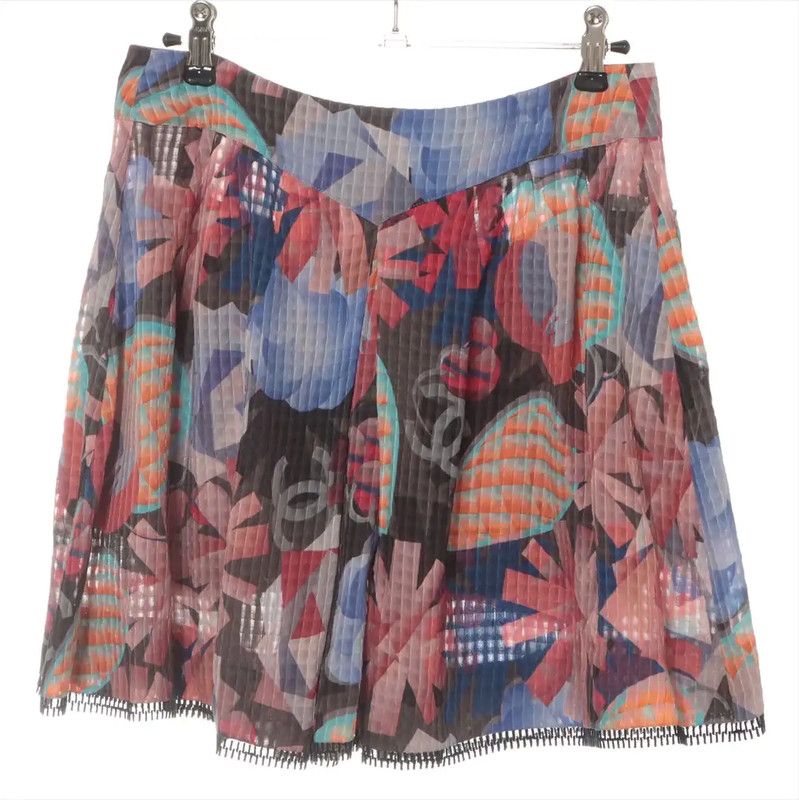 Chanel Chanel Colorful Cotton Blend Midi Skirt 0089 Size 23" - 1 Thumbnail
