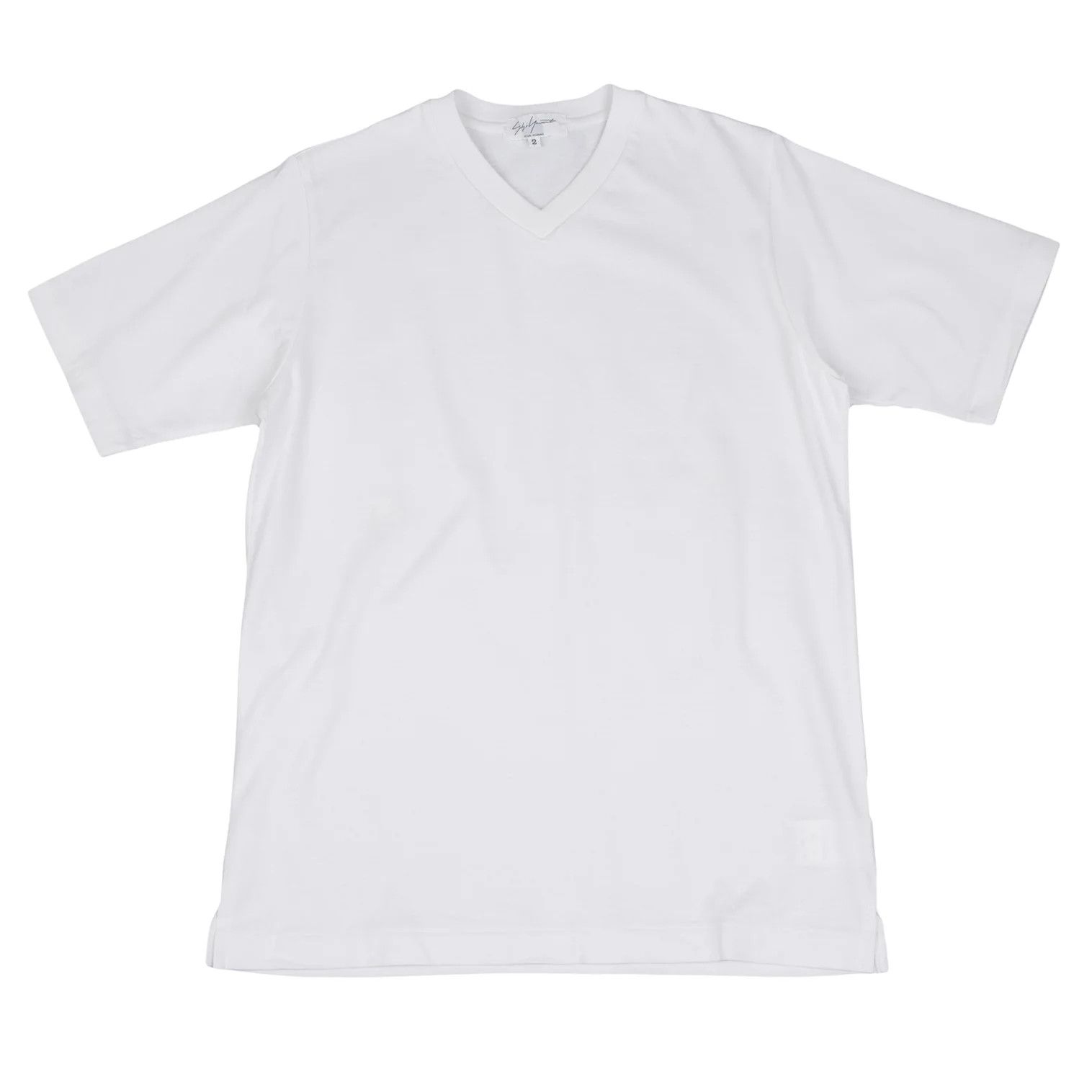 Yohji Yamamoto Yohji Yamamoto Cotton V-Neck T-Shirt White Size US S / EU 44-46 / 1 - 1 Thumbnail