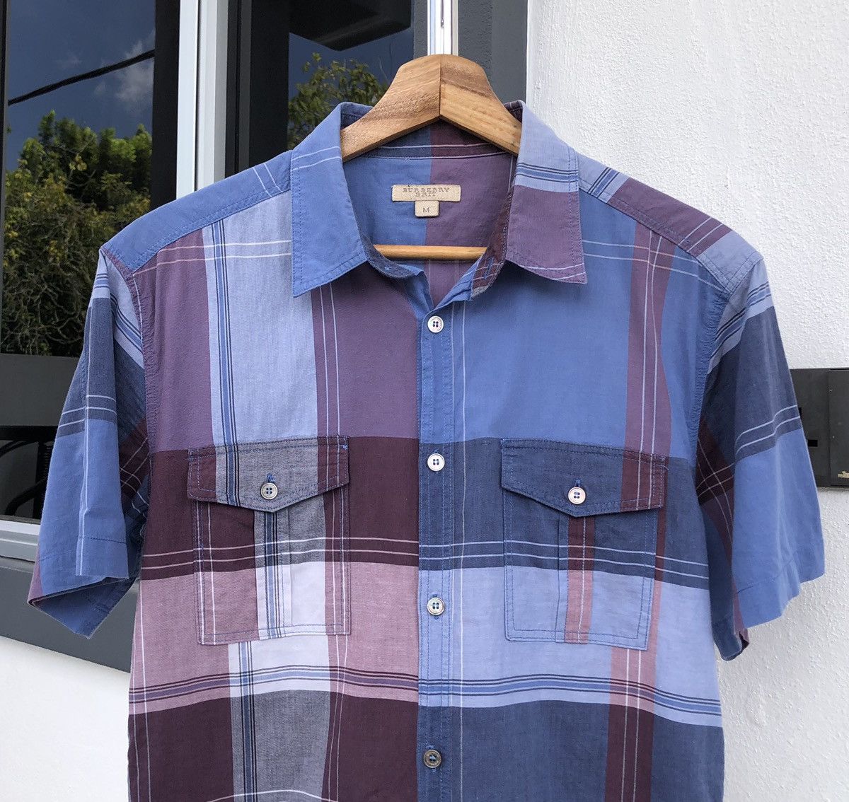Burberry Burberry Brit Checked Cotton Short Sleeve Shirt Men’s Size US M / EU 48-50 / 2 - 5 Thumbnail