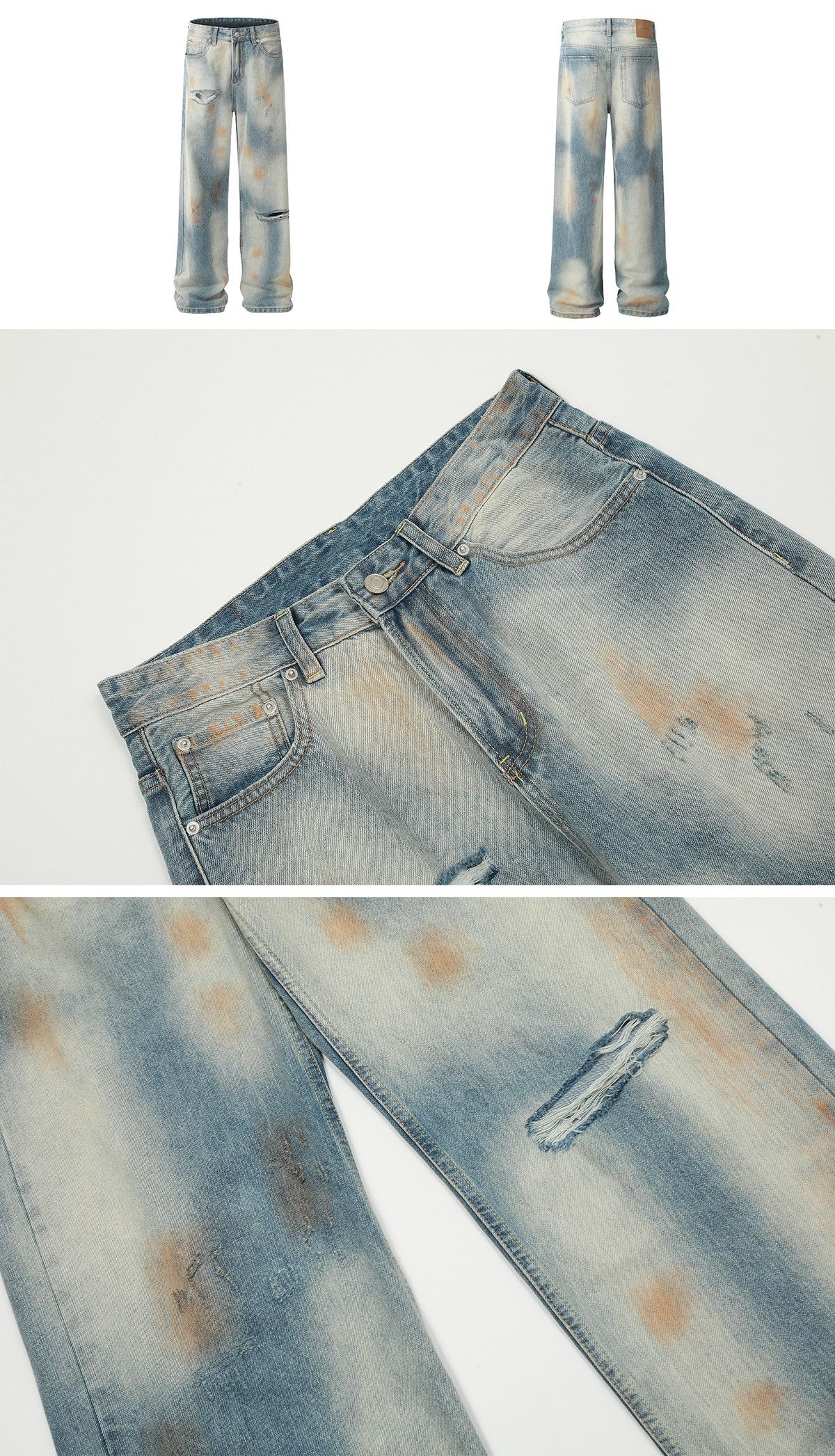 Jean × Vintage Dyed Straight Leg Vintage Jeans Size US 33 - 6 Thumbnail