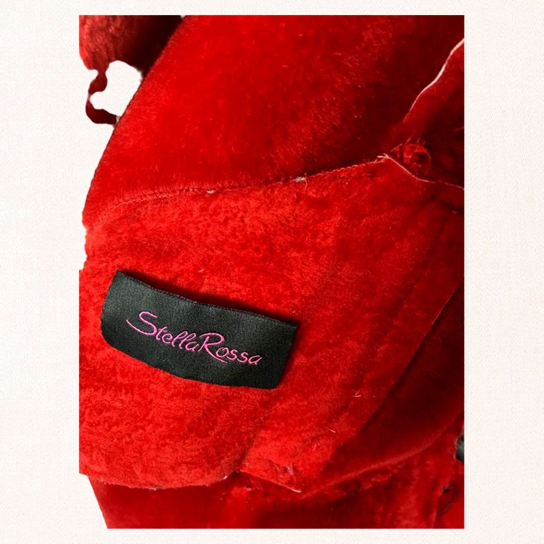 Other "Dark red womens Leather Shearling Coat sz M Lamb Fur Lining Size M / US 6-8 / IT 42-44 - 2 Thumbnail