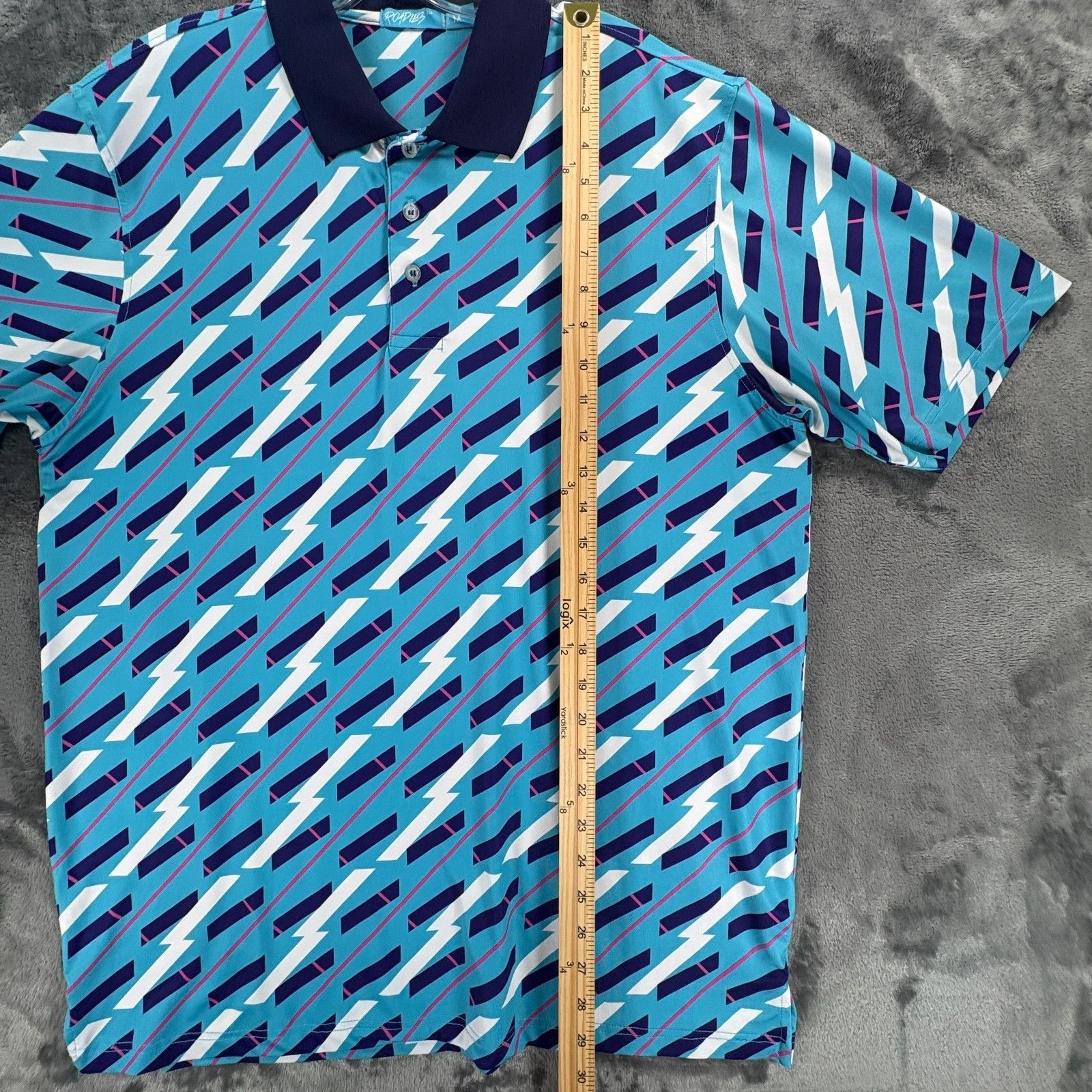 Other Roadies Polo Shirts Lot of 2 Men M Retro 80s 90s Print Golf Size US M / EU 48-50 / 2 - 10 Thumbnail