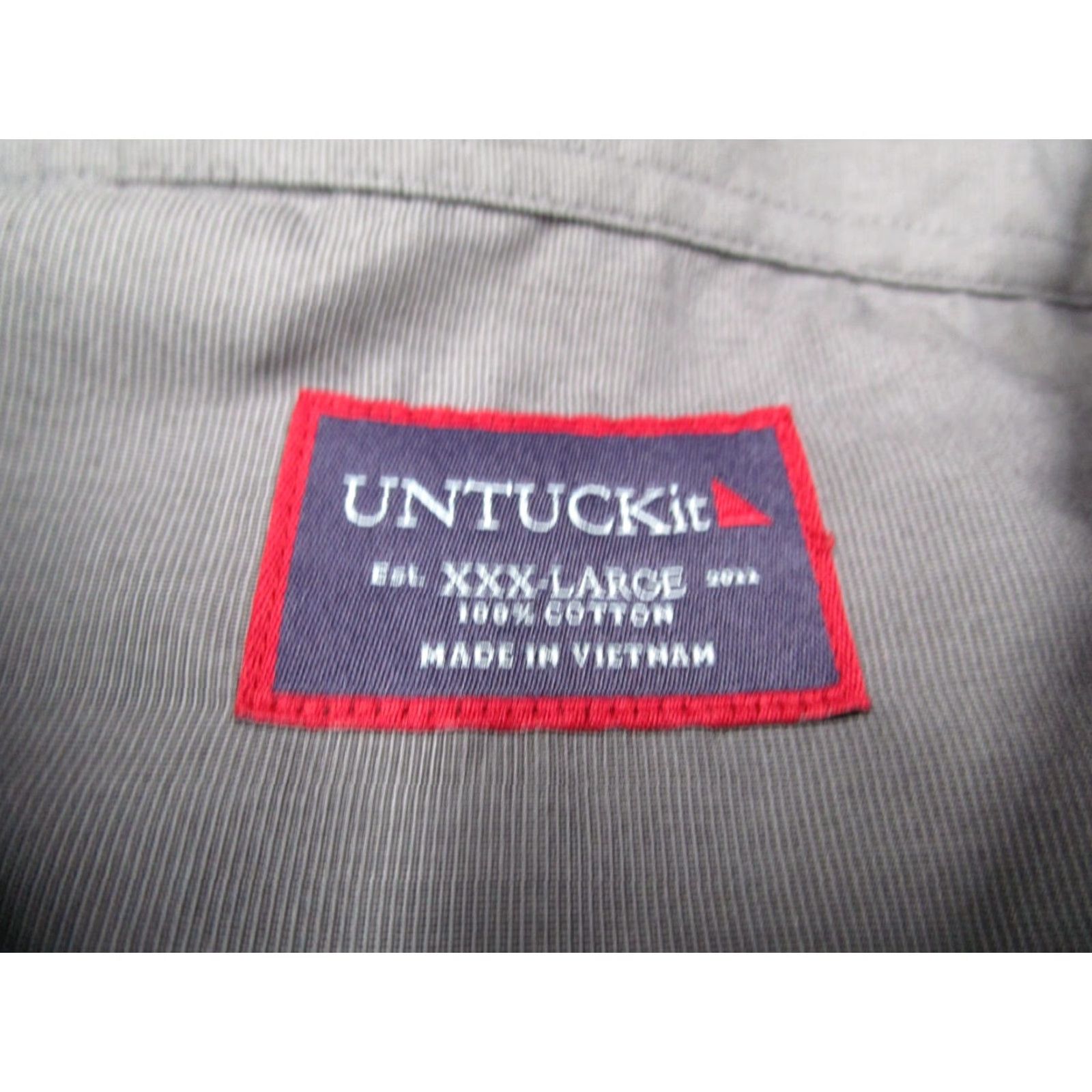 UNTUCKit UntuckIt Shirt Mens 3XL XXXL Gray Twill Button Up Long Sleeve Work Casual Size US XXL / EU 58 / 5 - 3 Thumbnail