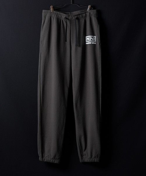 Number (N)ine number nine N(N) SMALL LOGO SWEATPANT Size US 32 / EU 48 - 1 Thumbnail