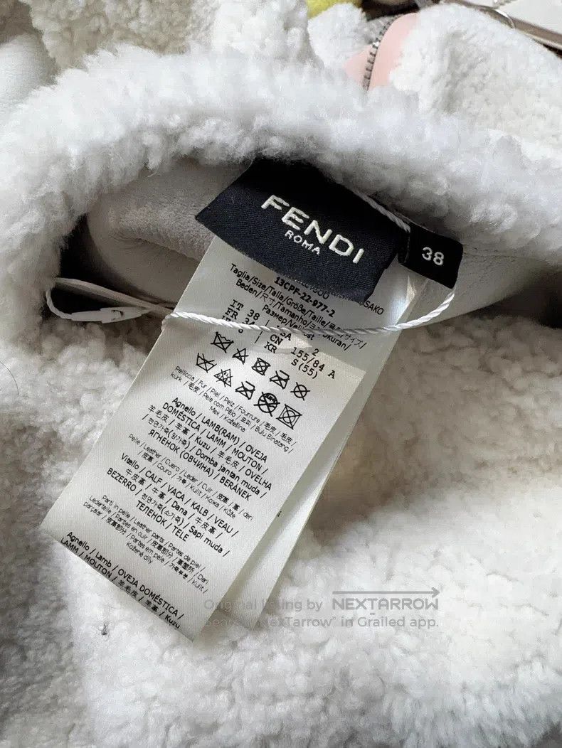 Fendi Fendi Shearling and leather combination, beige with pink l Size XS / US 0-2 / IT 36-38 - 8 Thumbnail