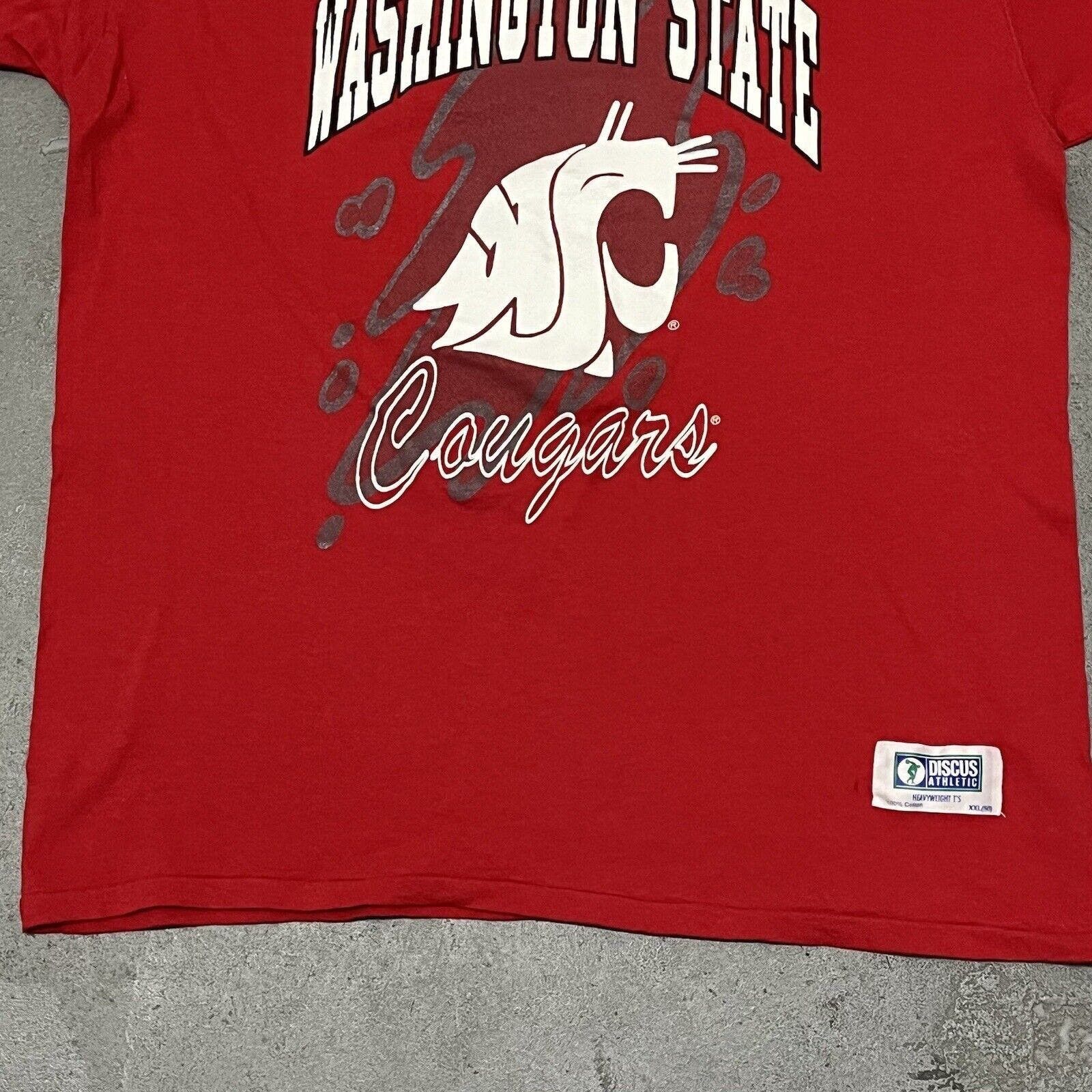 Vintage VTG 1990’s Discus Washington St. Cougars Graphic T-shirt XL Size US XL / EU 56 / 4 - 4 Thumbnail