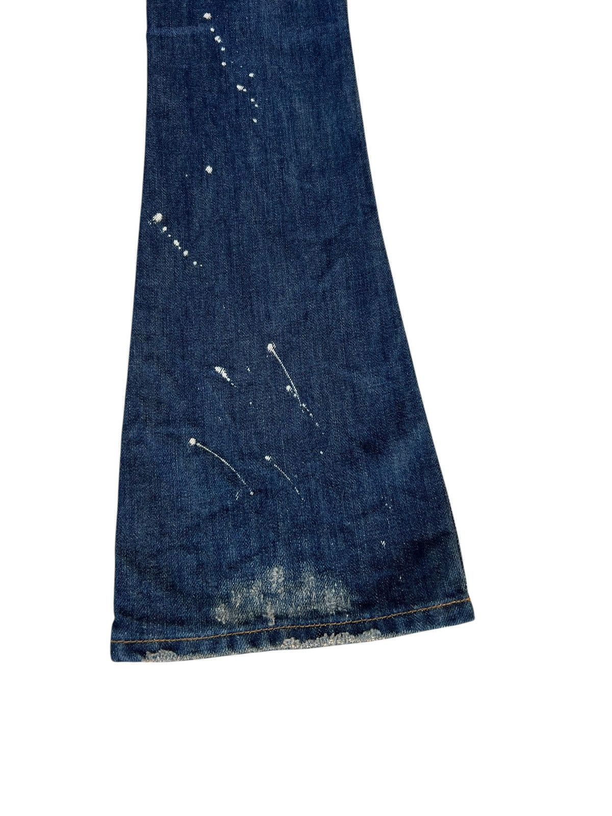 If Six Was Nine × Japanese Brand × Le Grande Bleu (L.G.B.) Material Girl Japan Distressed Denim Super Flare Jeans Size 26" / US 2 / IT 38 - 17 Thumbnail