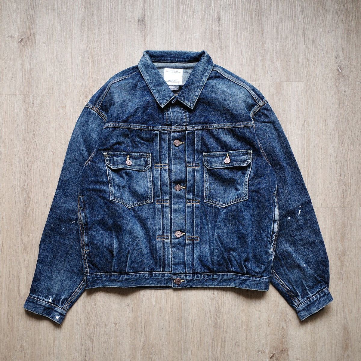 image of Visvim Ss 101Xx Jkt Dmgd-1010 in Indigo, Men's (Size XL)