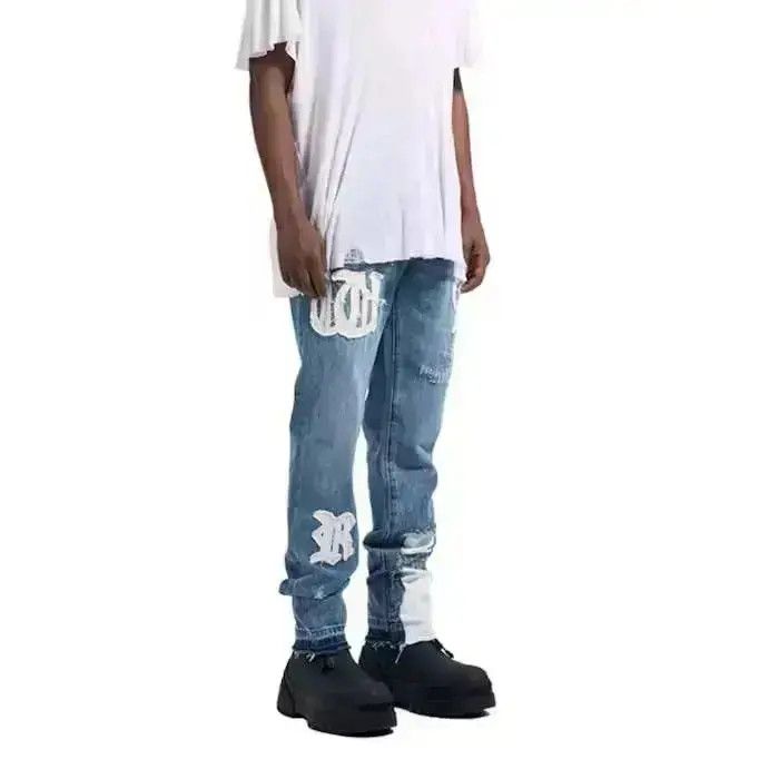 Japanese Brand Letters Painted Denim Jeans Size US 32 / EU 48 - 2 Thumbnail