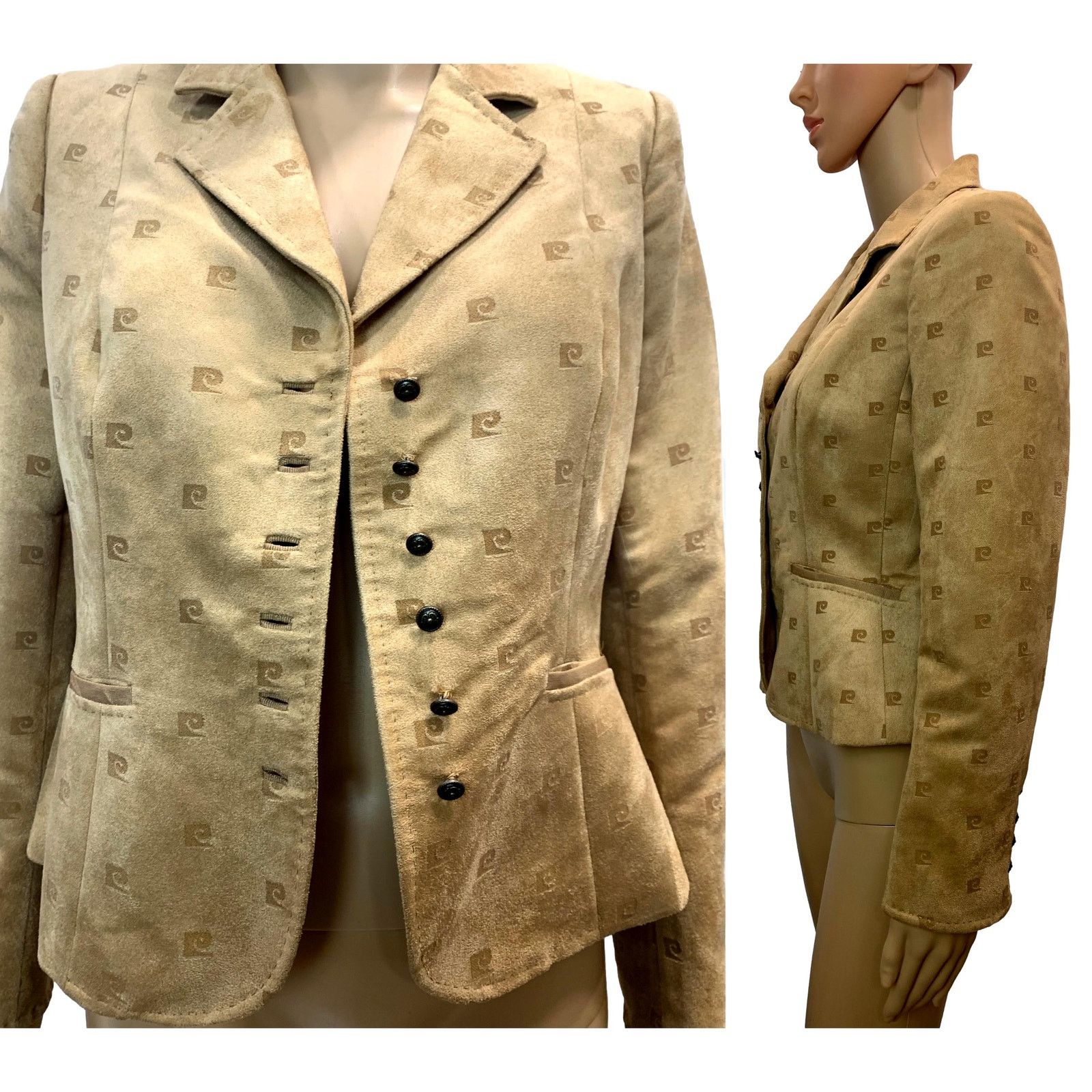 Pierre Cardin NWT Modern Vintage Pierre Cardin Ultra Suede LOGO Blazer 6P Size S / US 4 / IT 40 - 10 Thumbnail