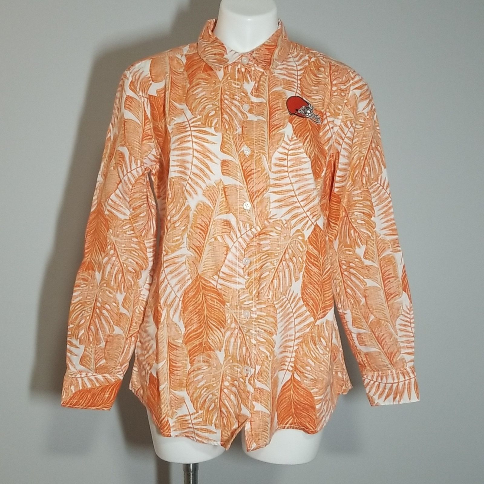 Tommy Bahama Cleveland Browns Tommy Bahama Linen Button Down Shirt Size S / US 4 / IT 40 - 1 Thumbnail
