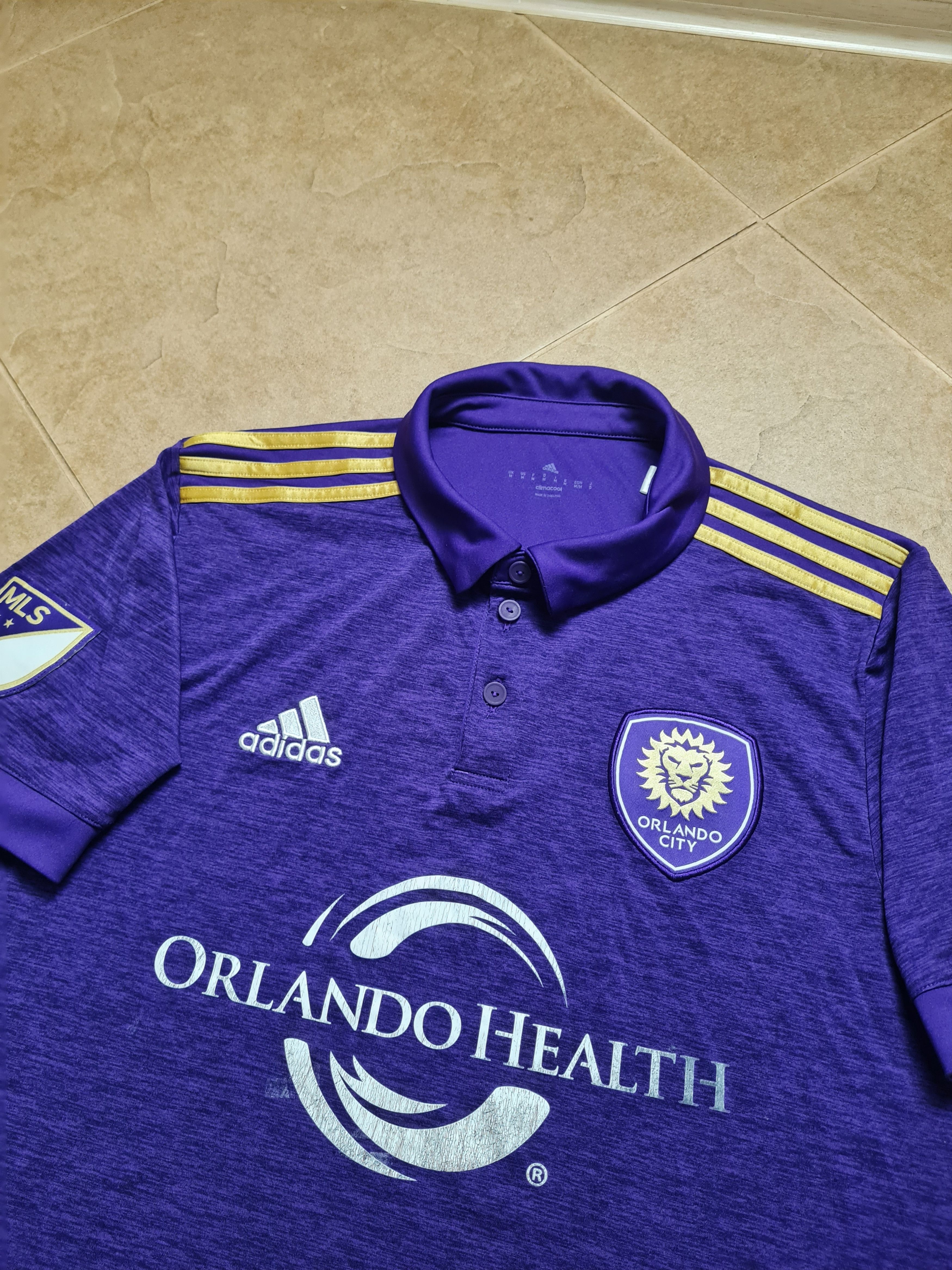 Adidas Adidas Orlando City SC MLS 2018 Jersey Soccer Purple Collar Size US M / EU 48-50 / 2 - 21 Thumbnail