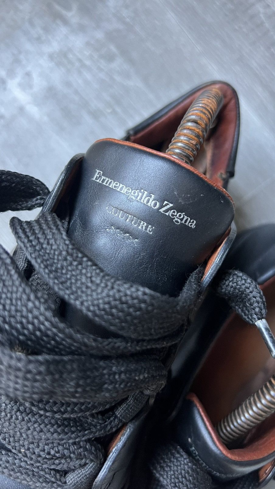 Ermenegildo Zegna Ermenegildo Zegna Black Leather Tiziano Size US 7 / EU 40 - 4 Thumbnail