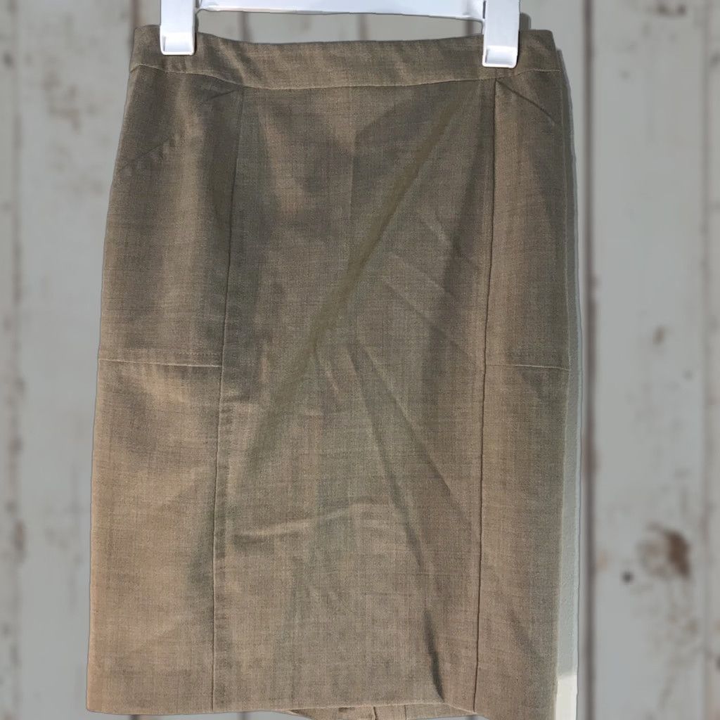 Vintage Body By Victoria Midi Skirt Womens Size 4 Brown Straight Lightweight Stretch Size 27" / US 4 / IT 40 - 1 Thumbnail