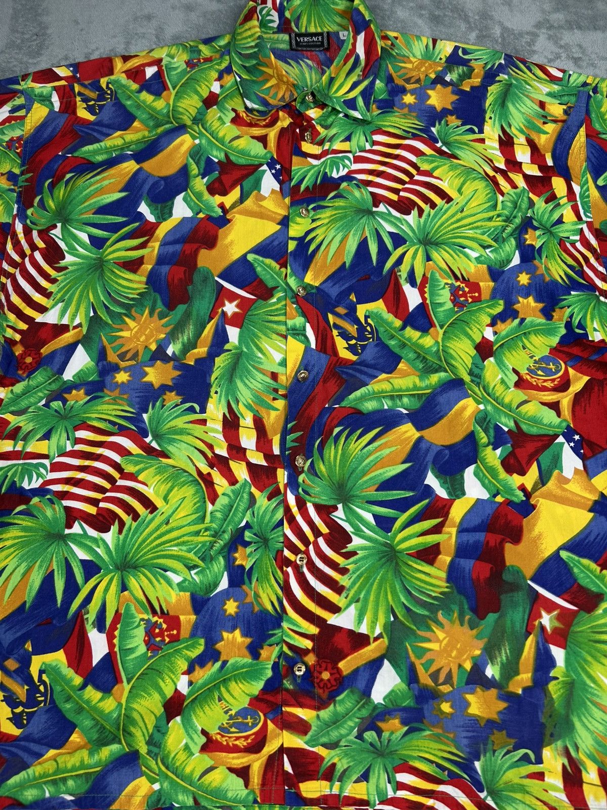 Versace Jeans Couture Vintage Versace Jeans Couture Aloha Shirt Size US L / EU 52-54 / 3 - 3 Thumbnail