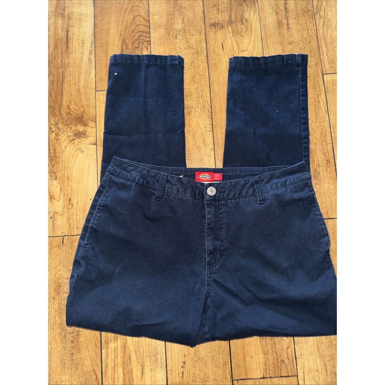 Dickies × Vintage Women’s Dickies Chino Pants 13/31 Navy Blue 34x28 Measured Size 34" / US 12 / IT 48 - 3 Thumbnail