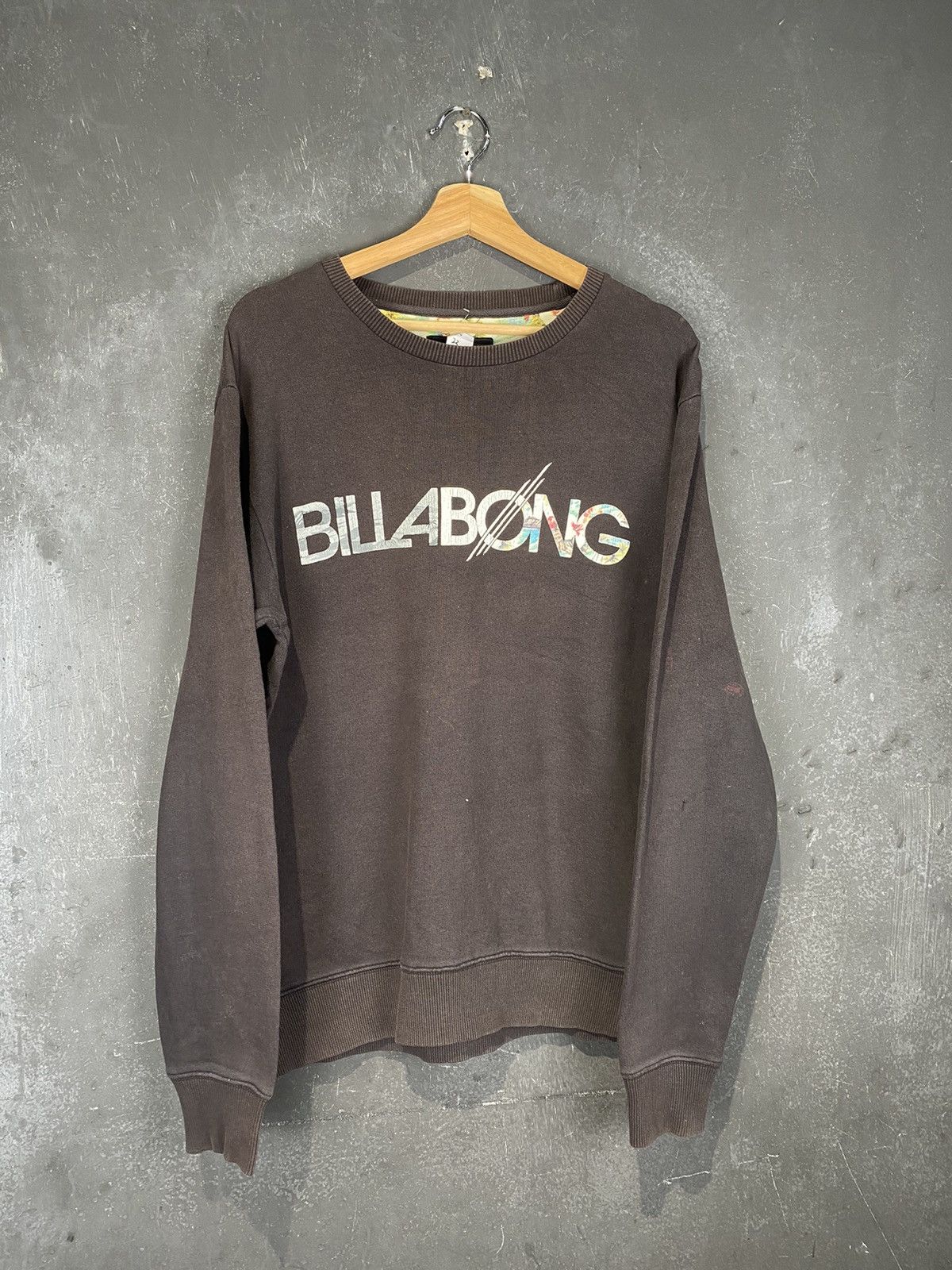 Billabong y2k Billabong Floral Dark Brown Travis Crewneck Size US L / EU 52-54 / 3 - 5 Thumbnail
