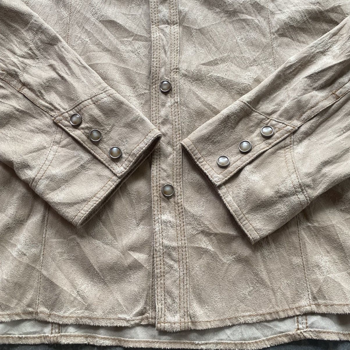 HIDEAWAYS Vintage Leather Looked Western Shirt Size US M / EU 48-50 / 2 - 3 Thumbnail