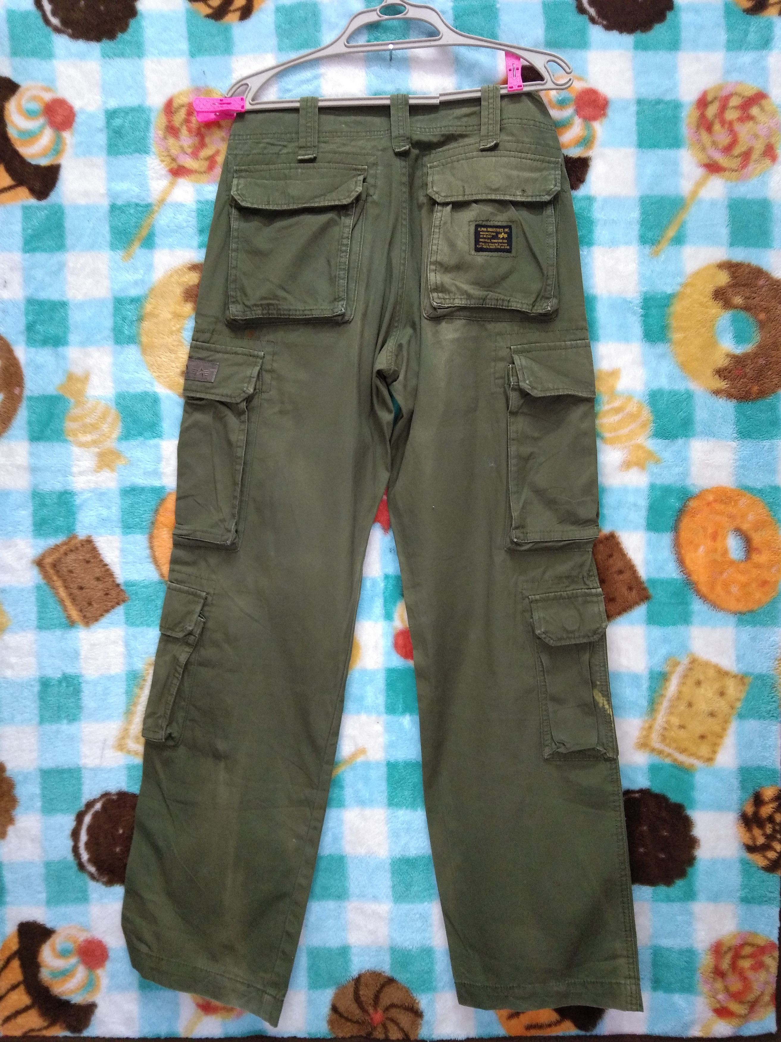 Alpha Industries VINTAGE ALPHA INDUSTRIES 8 POCKETS CARGO PANT. Size US 30 / EU 46 - 4 Thumbnail