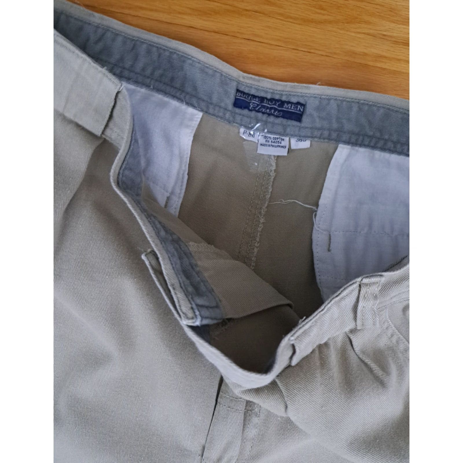 Bugle Boy VINTAGE Bugle Boy Pants Chino Men 34-30 Beige Canvas Cotton Tapered Casual 90s Preppy Classic Size US 34 / EU 50 - 3 Thumbnail