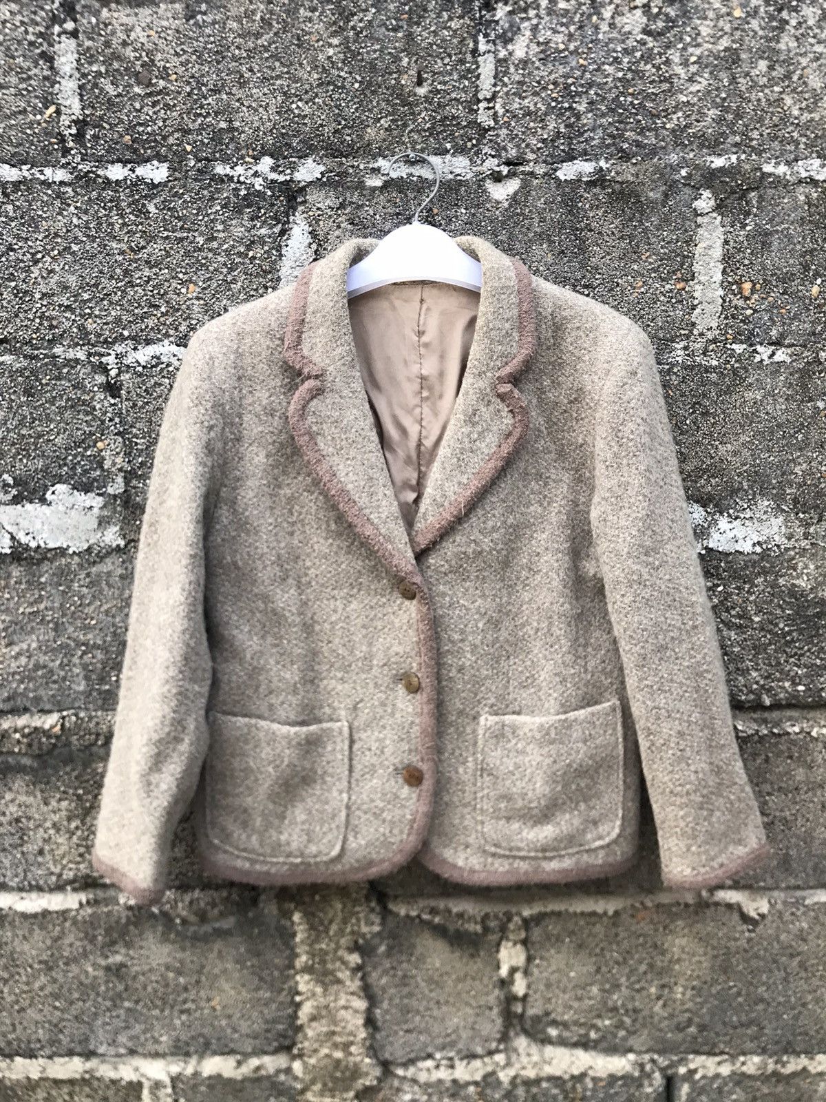 Japanese Brand × Vintage ⚡️Andre Bercher Wool Cropped Coat Size S / US 4 / IT 40 - 1 Thumbnail