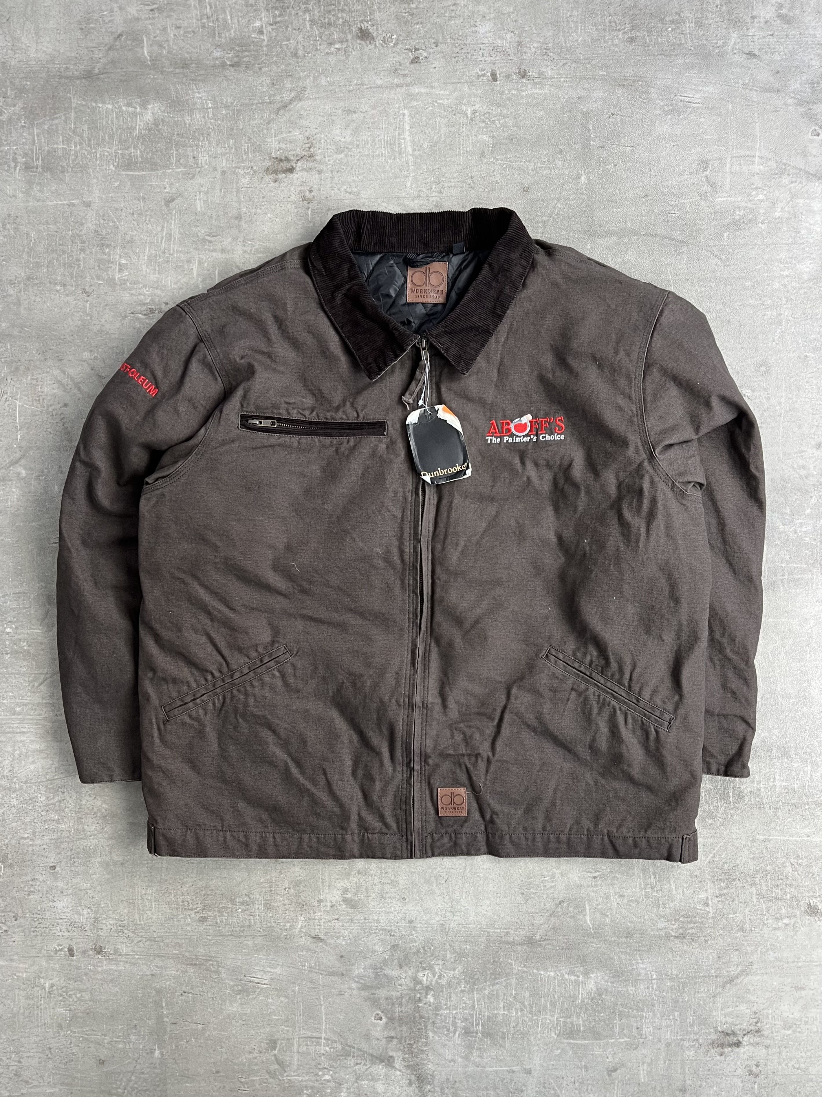 Vintage WORKWEAR JACKET DB DUNBROOKE DETROIT BROWN Size US M / EU 48-50 / 2 - 1 Thumbnail