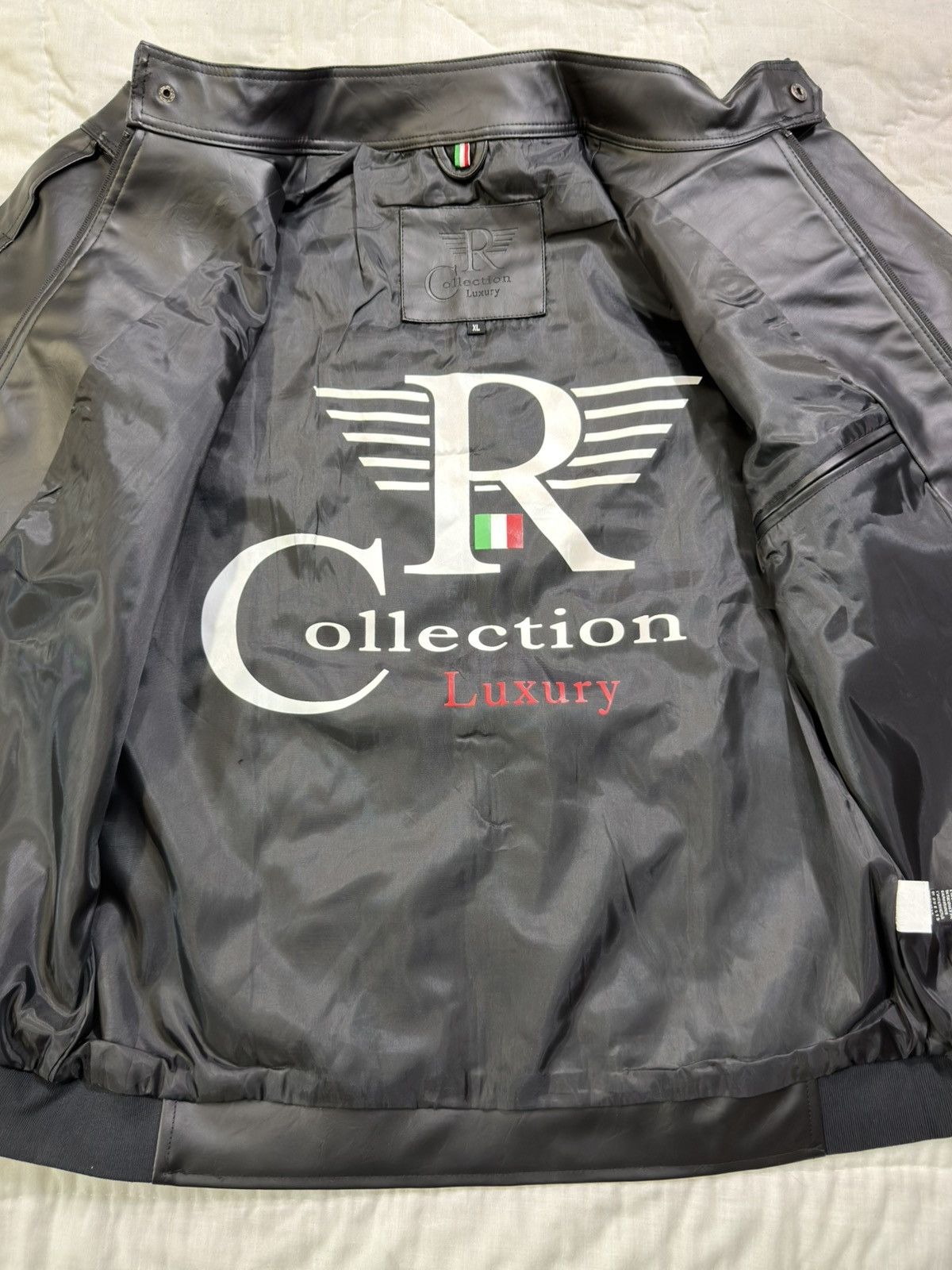 Other RC Collection Leather Jacket Size XL Black Red Italy M2011 Size US XL / EU 56 / 4 - 4 Thumbnail