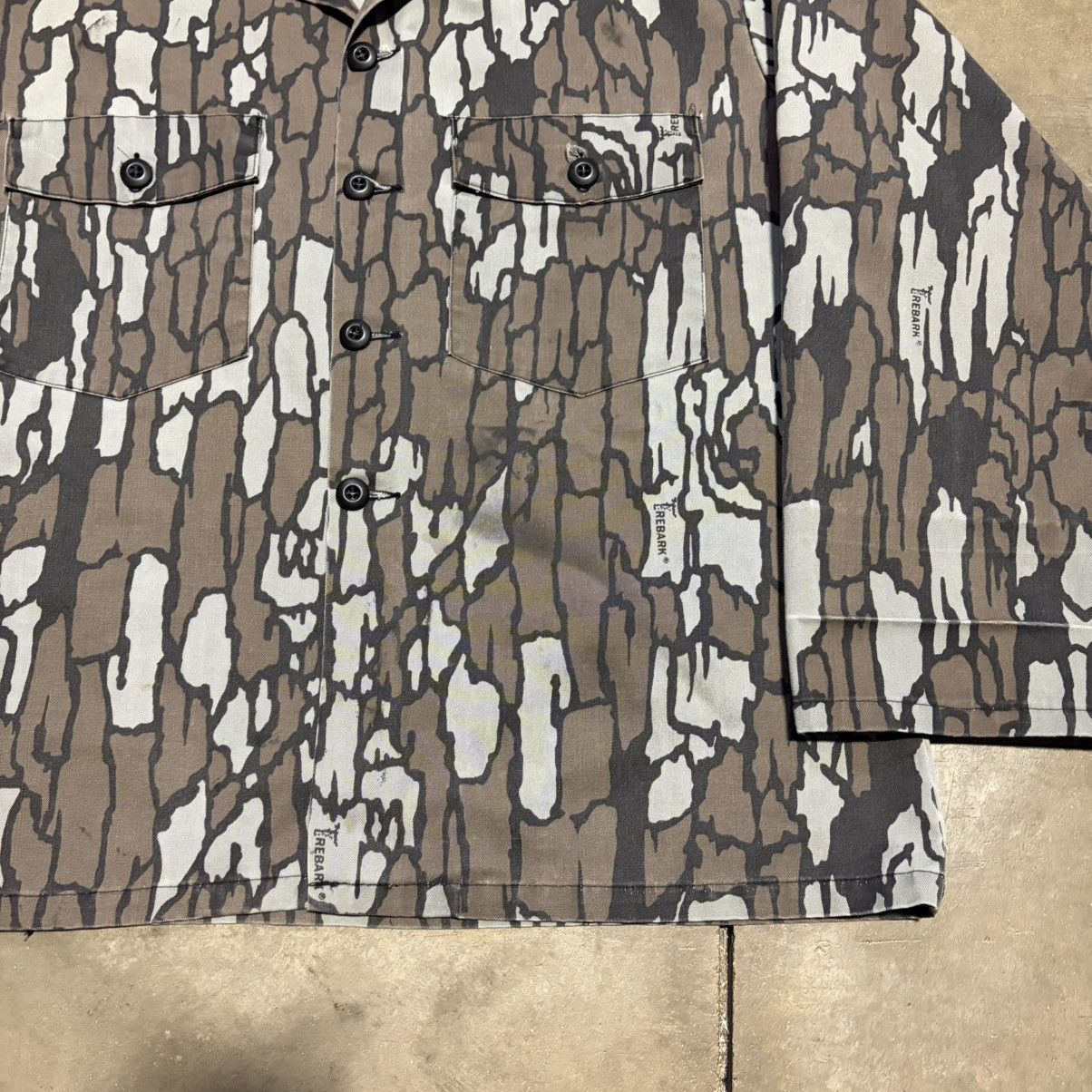 Vintage Vintage Camo Military Field Jacket Fatigue Hunting Trebark Size US XL / EU 56 / 4 - 8 Thumbnail