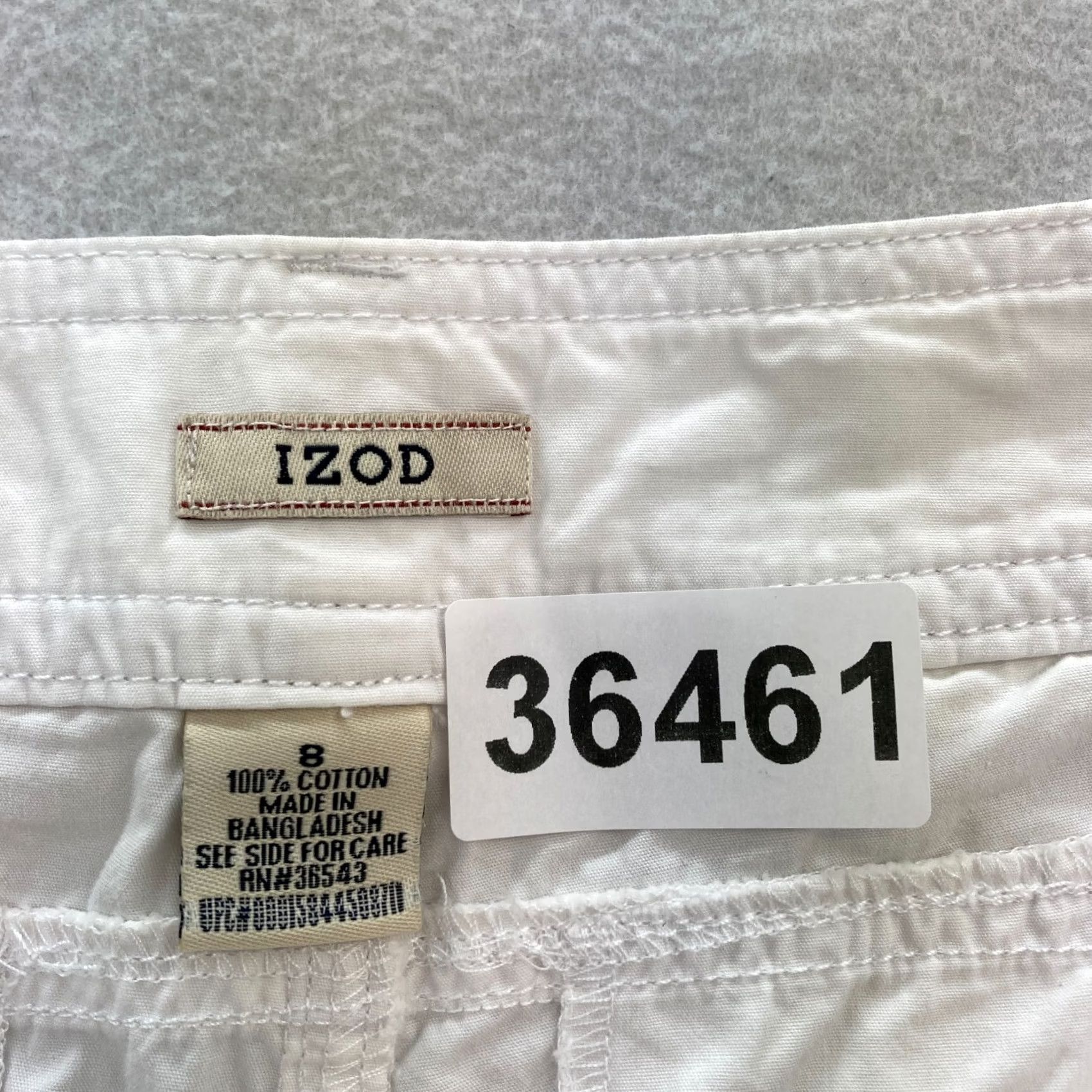 Izod IZOD Capri Pants Women's 8 White Belted Patch Pockets Travel Casual NWT Pants Size 30" / US 8 / IT 44 - 5 Thumbnail