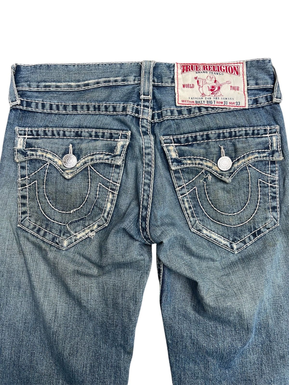 True Religion Vintage True Religion Billy Big T Flare Jeans Distressed USA Size US 31 - 7 Thumbnail