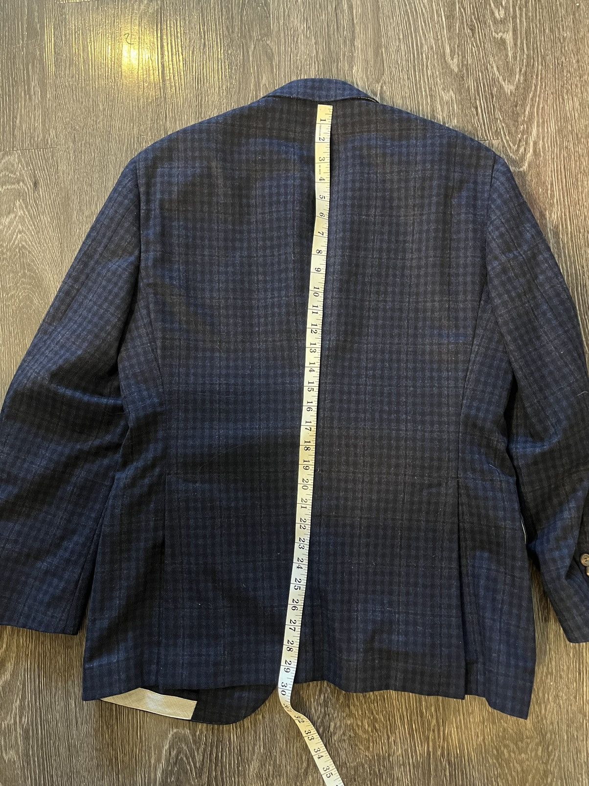Brunello Cucinelli Stunning Brunello Cucinelli Blazer, Wool-Cashmere Navy check Size 50R - 11 Thumbnail