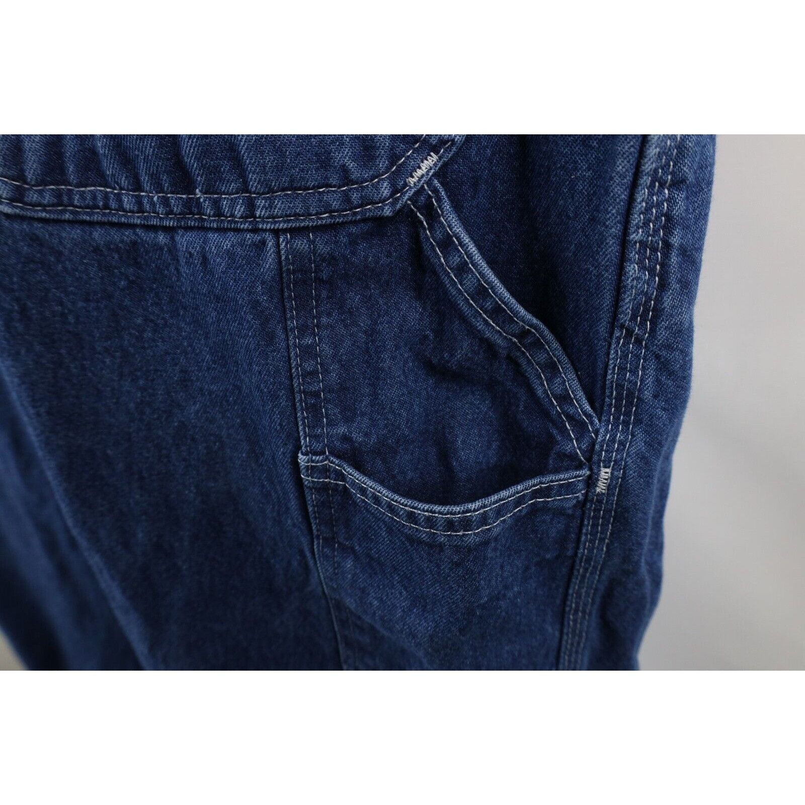 Carhartt × Vintage Vintage 90s Carhartt Distressed Spell Out Denim Overalls Size US 42 / EU 58 - 12 Thumbnail