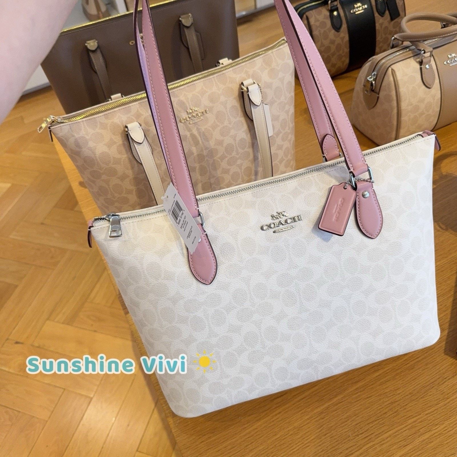 Coach NWT COACH Bundle CW381 Gallery&CW778 Wallet Chalk Carnation Size ONE SIZE - 2 Thumbnail