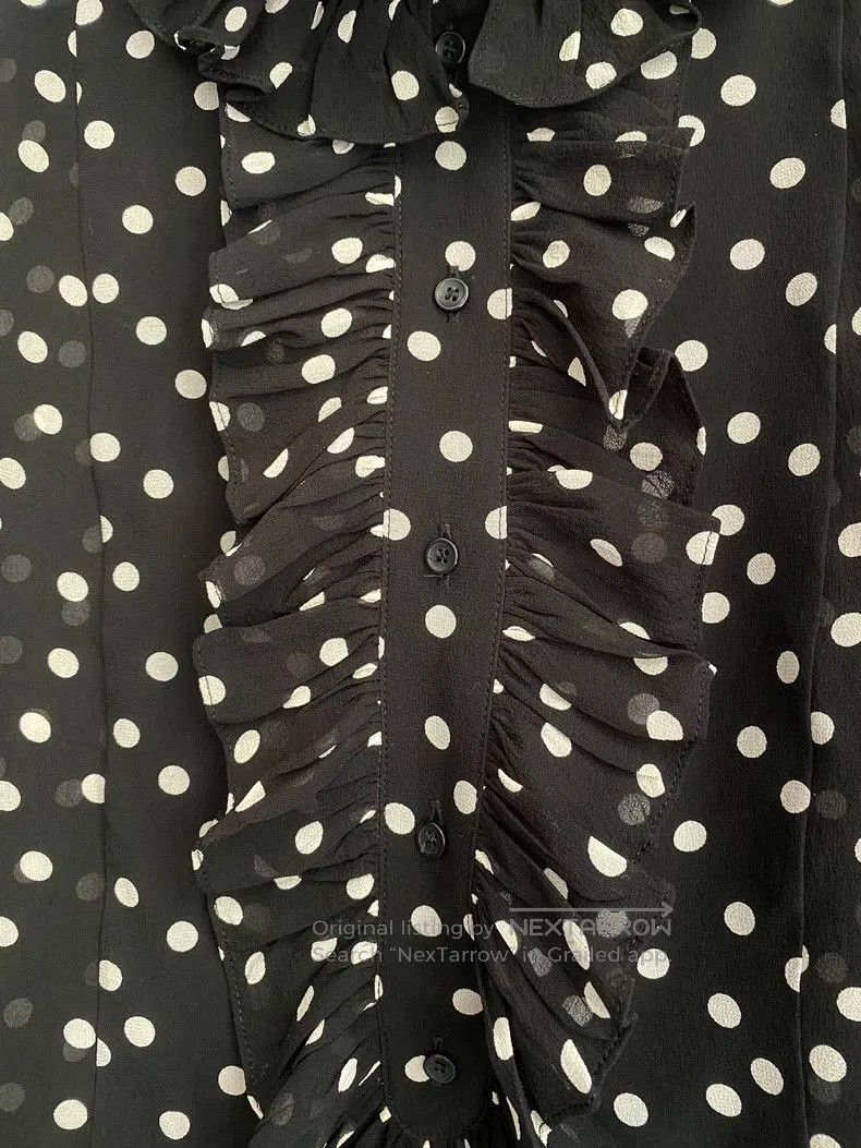 Saint Laurent Paris Saint Laurent Silk Polka Dot Dress. Size US M / EU 48-50 / 2 - 3 Thumbnail