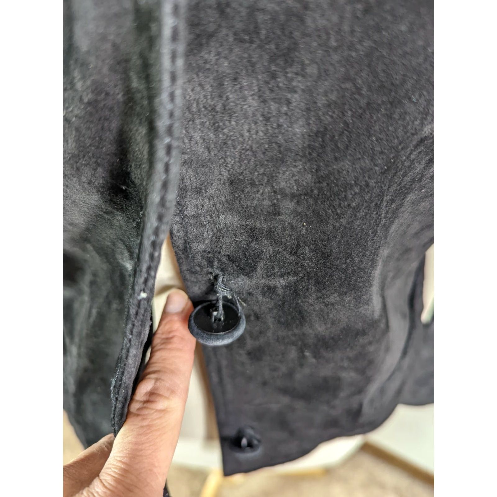 Vintage VINTAGE Jacqueline Ferrar BLACK SUEDE LEATHER JACKET COAT LARGE Women’s Jacket Small? (Note: this is incorrect) Size L / US 10 / IT 46 - 6 Thumbnail