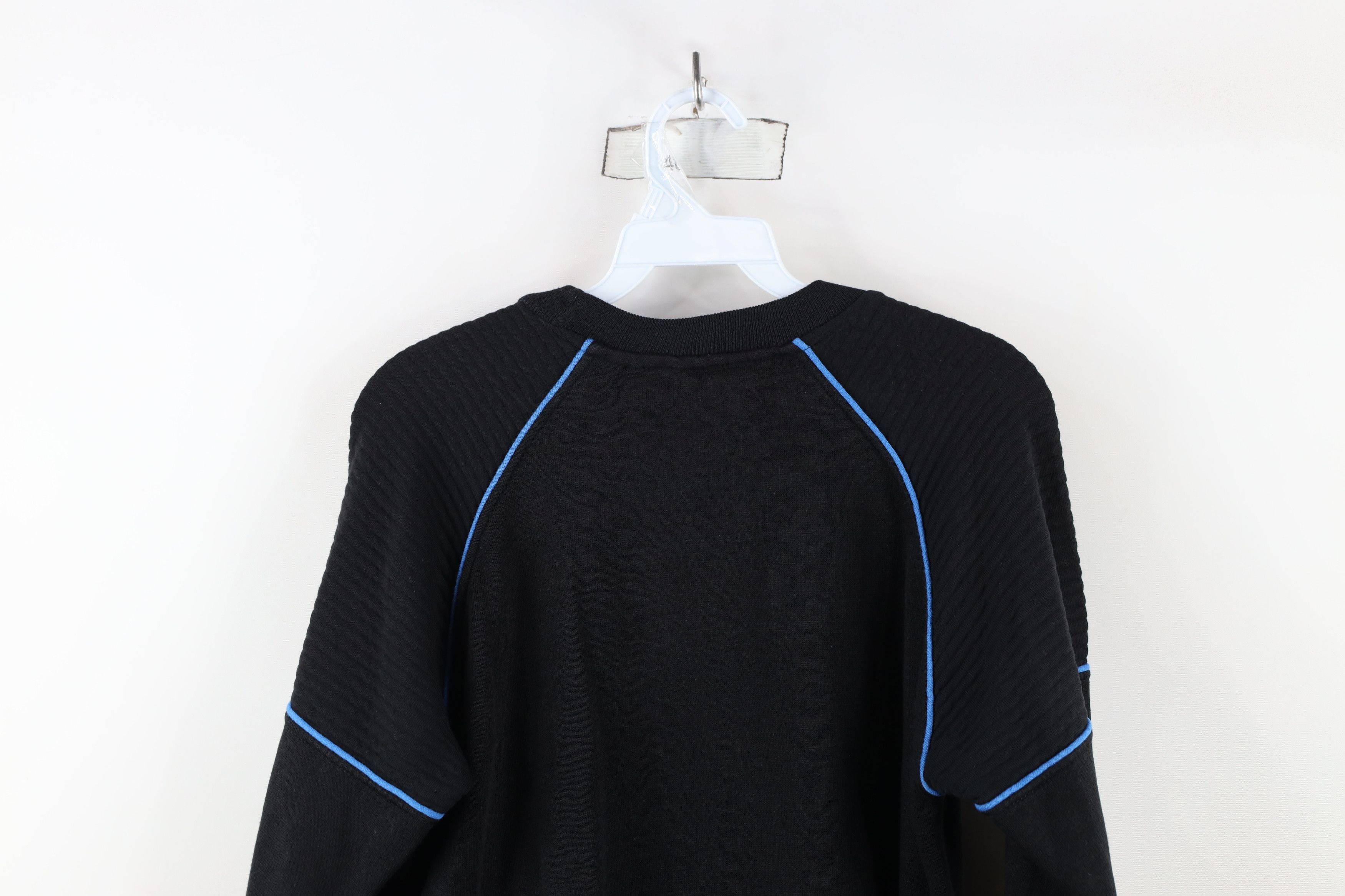 Vintage Vintage 70s 80s Streetwear Blank Ribbed Sweatshirt Black Size M / US 6-8 / IT 42-44 - 10 Thumbnail