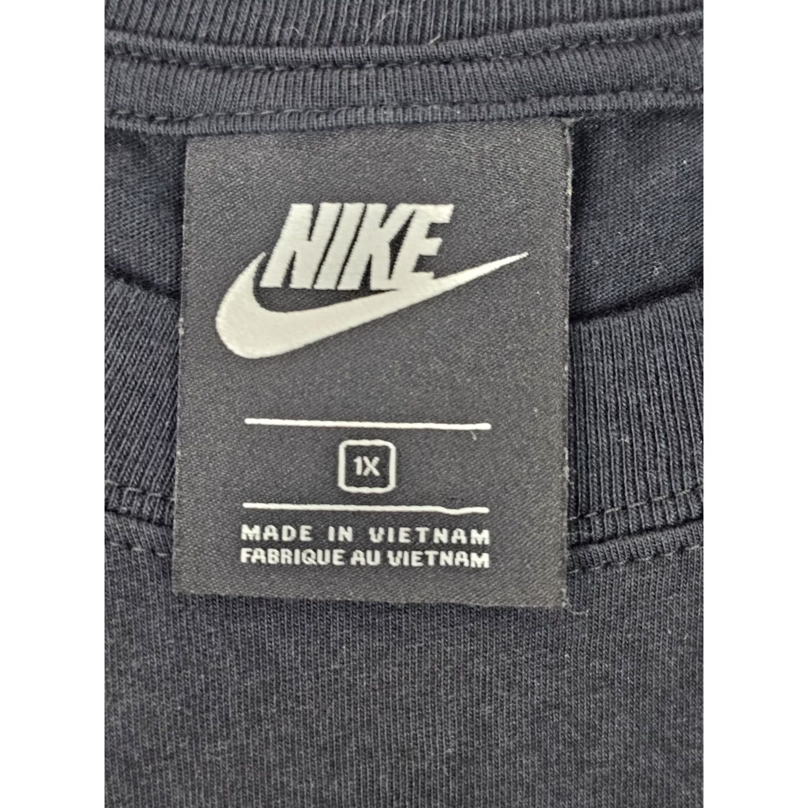 Nike VINTAGE Nike Black Icon Clash Dress Women 1X Drawstring Waist Organic Cotton Mini - EUC Size XL / US 12-14 / IT 48-50 - 4 Thumbnail