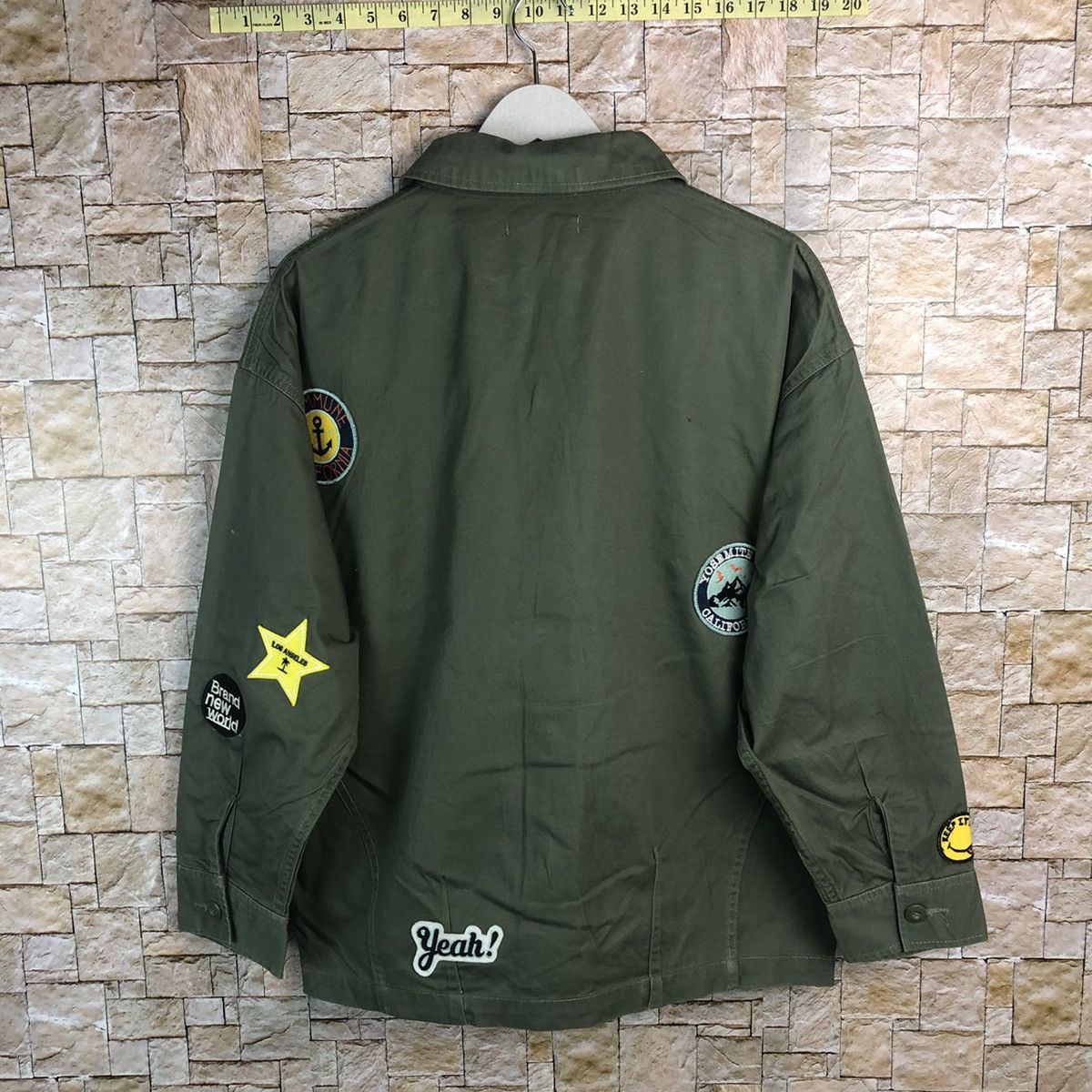 Japanese Brand Back Number Green military jacket #A184 Size US L / EU 52-54 / 3 - 15 Thumbnail