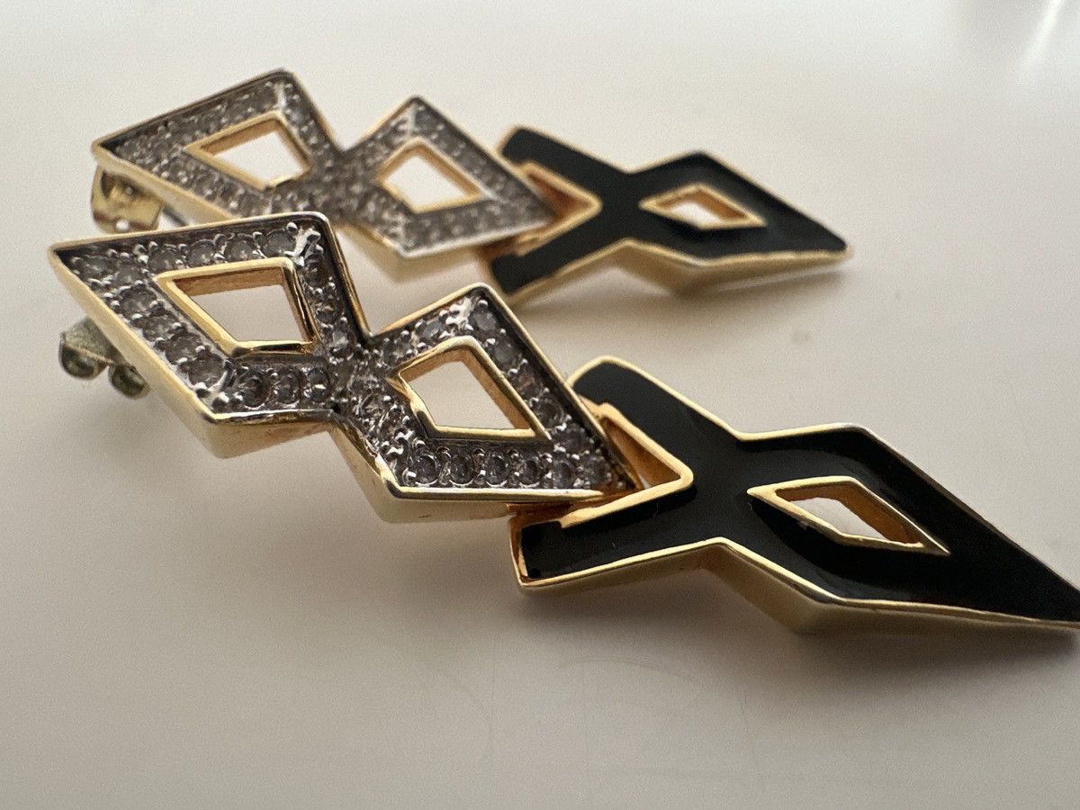 Vintage Earing and ring set: black and gold Size ONE SIZE - 6 Thumbnail