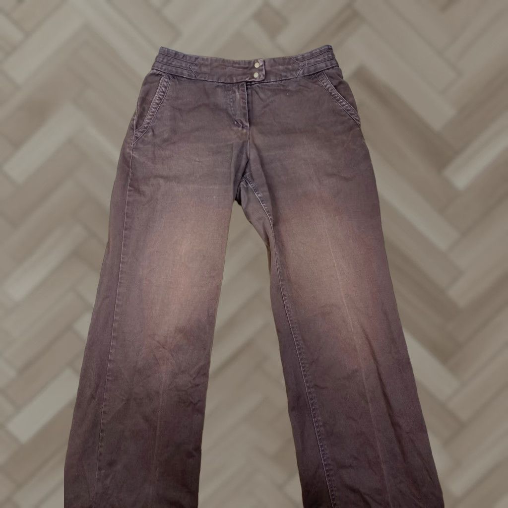 Vintage Clio Pants Dark Brown Size 4 Women Cotton Solid Casual Pants Bra nd Size 27" / US 4 / IT 40 - 1 Thumbnail