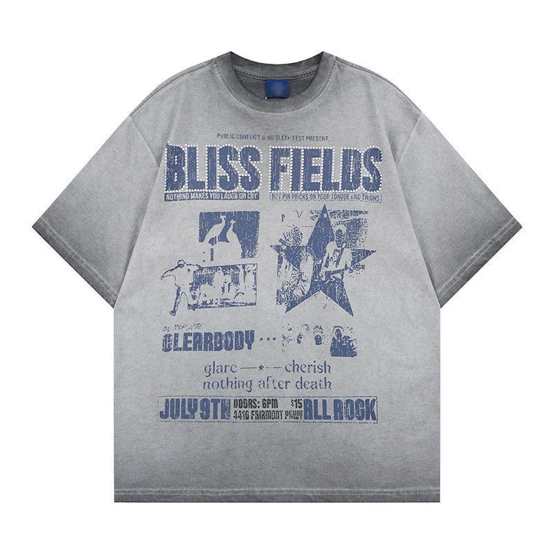 Japanese Brand Street-style retro letter print T-shirt loose distressed Size US M / EU 48-50 / 2 - 1 Thumbnail