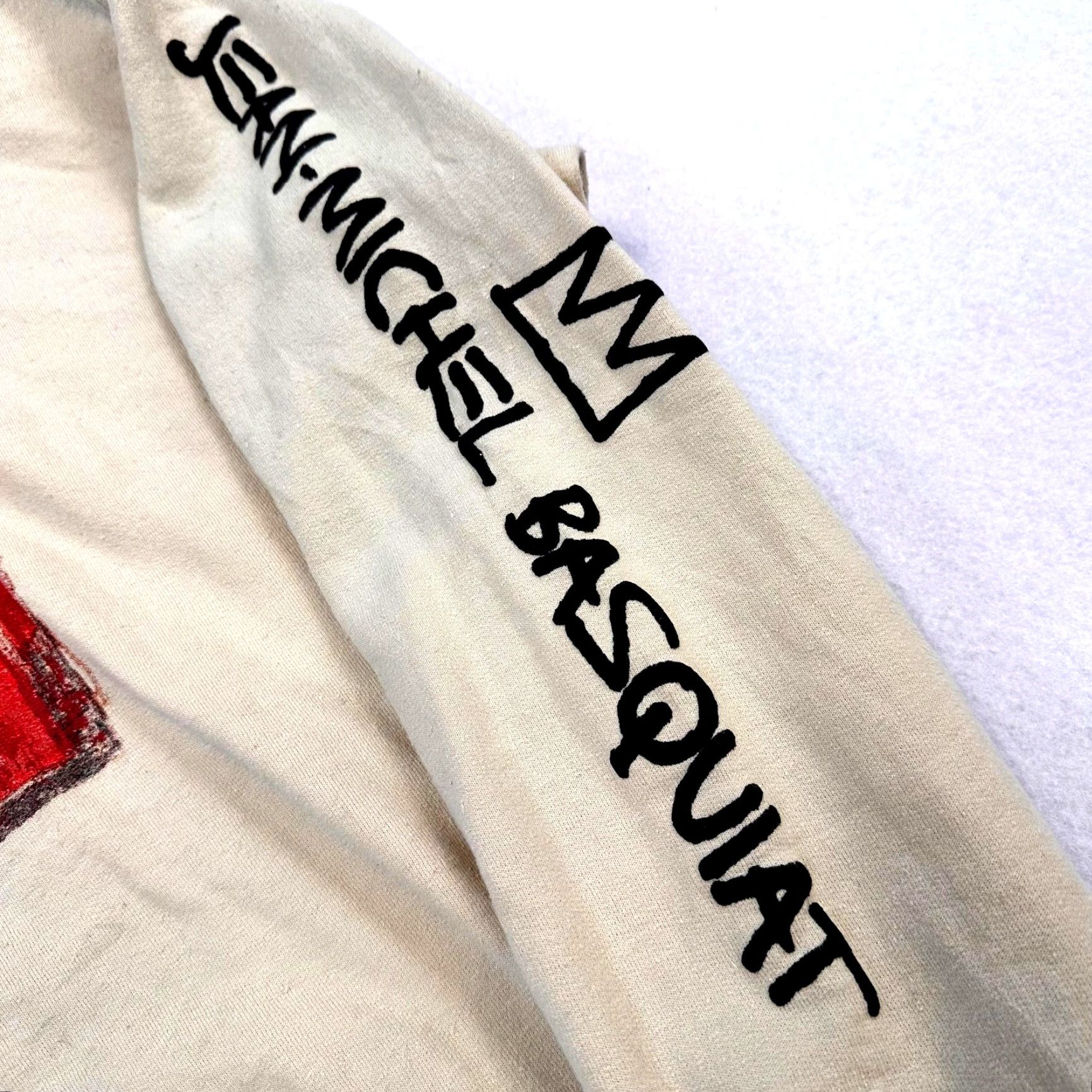 Spell Jean-Michel Basquiat Mens Large Hoodie Art Crown Sleeve Spell Out Shirt Size US L / EU 52-54 / 3 - 3 Thumbnail