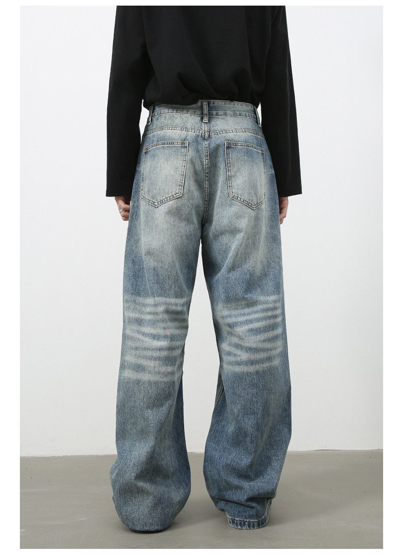 Japanese Brand × Jean American style distressed washed straight jeans for men Size US 32 / EU 48 - 5 Thumbnail