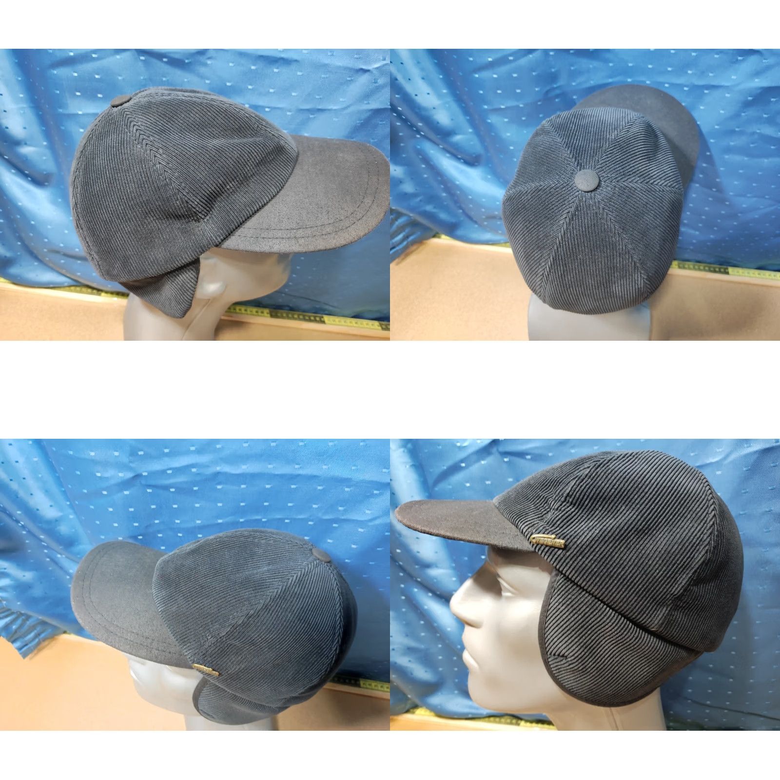 Vintage VINTAGE Wegener Hat Black L-XL Ear Flap Thermal Cover Neck Corduroy Baseball Cap Mens Size ONE SIZE - 8 Thumbnail