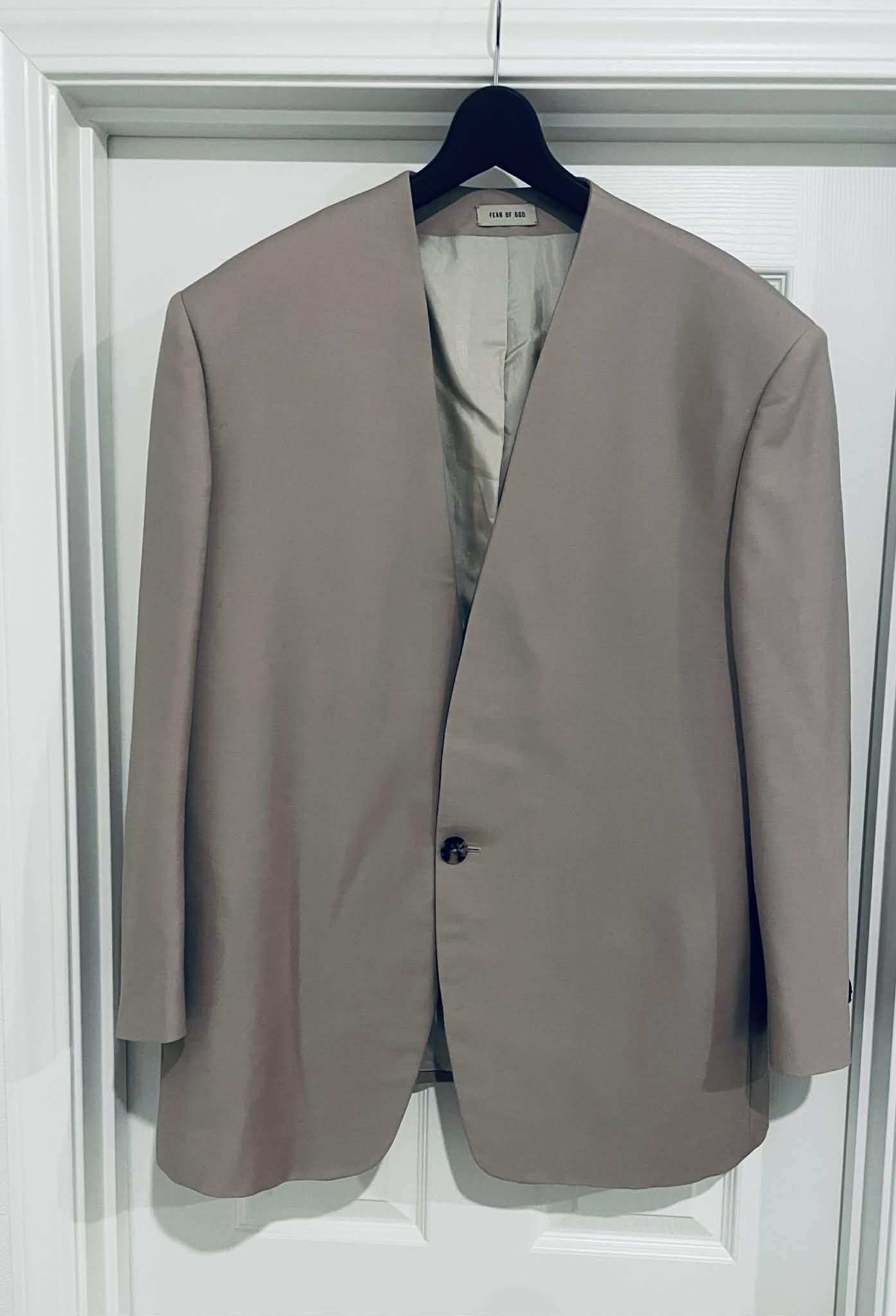 Fear of God FOG Beige Eternal Lapelless Jacket Size 38R - 1 Thumbnail